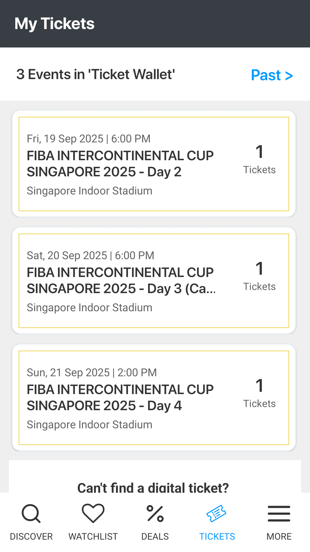 インターコンチネンタルカップを観るためにシンガポールへ行こうの巻