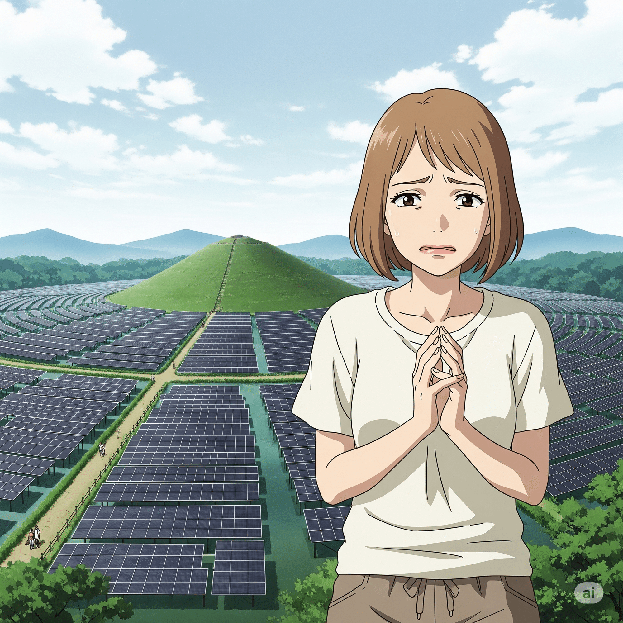 Web調査】奈良・護国神社近くの古墳を囲む太陽光発電パネル？文化財と