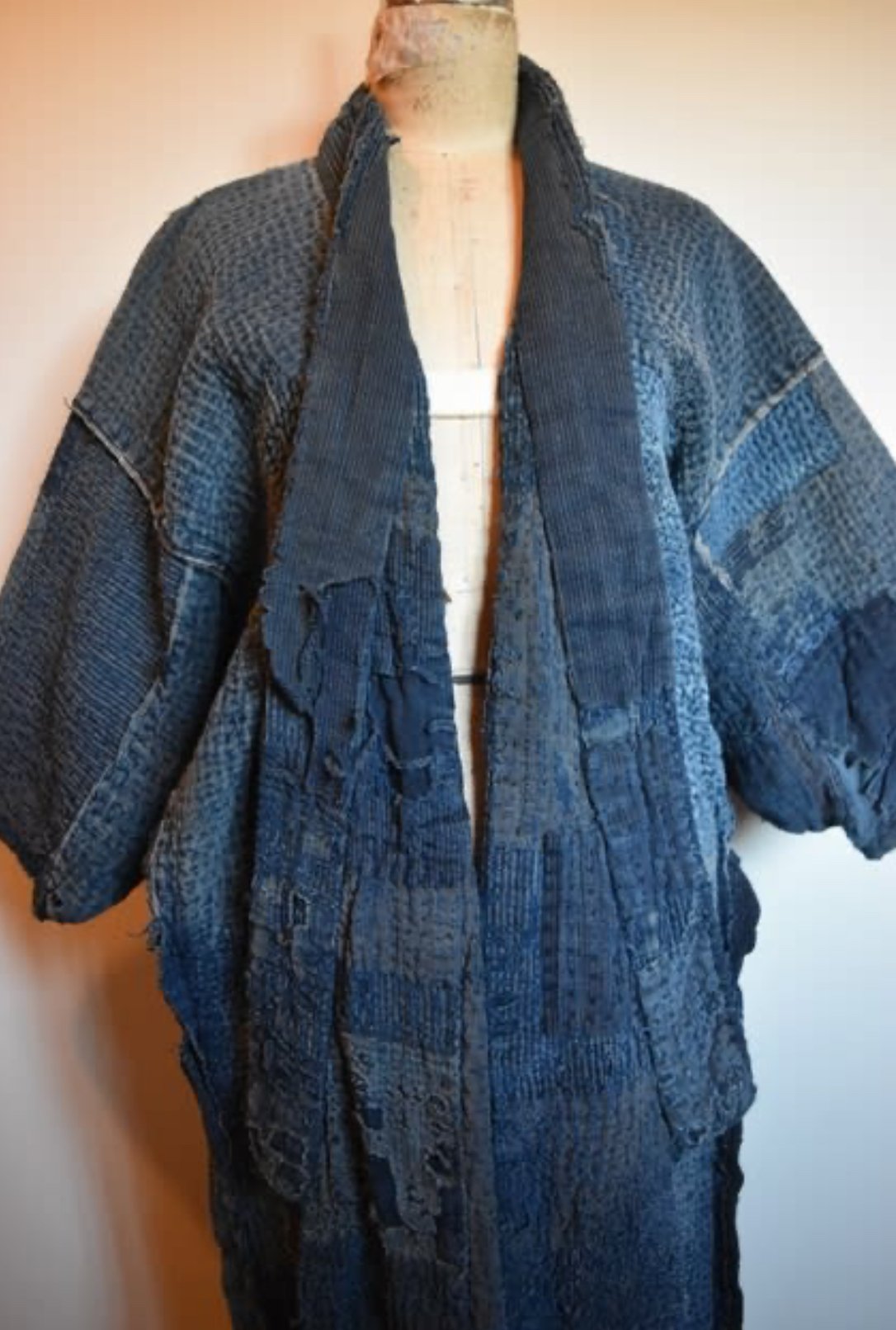 稀に見る襤褸で作って見ました/藍染 藍染の襤褸の美しさを語るのです。｜喜八