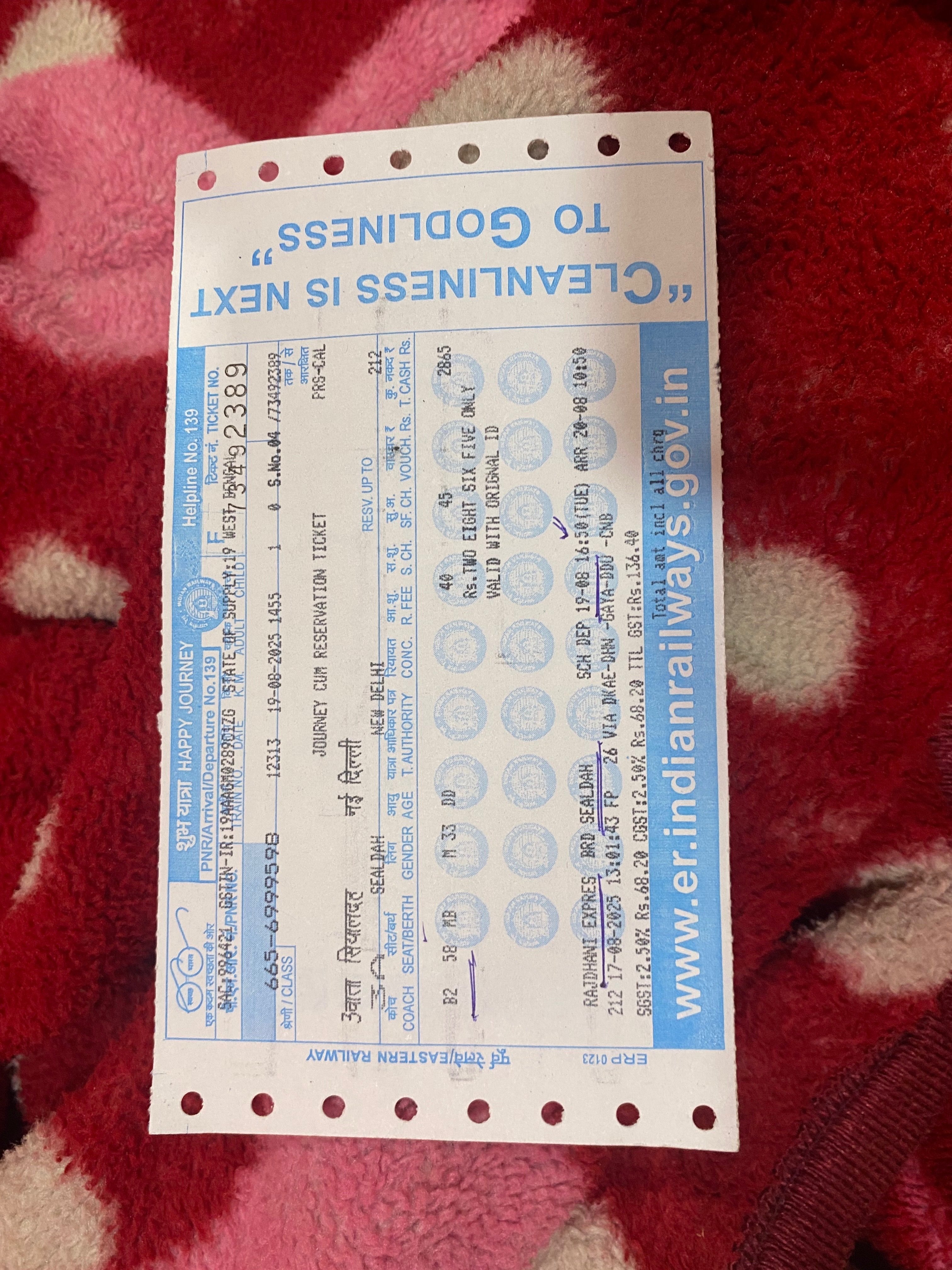 インド旅#44】左手首の腫れとチケットゲット｜あおきつとむ