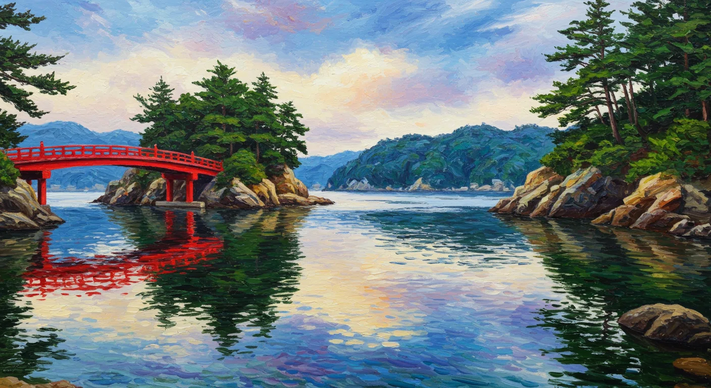 作品名  [松島風景] 日本三景『松島』をAI絵画風に｜蟒蛇 来都（うわばみ らいと）