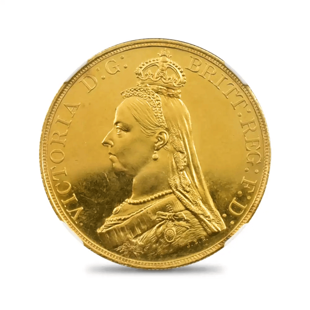 1887 ヴィクトリア女王 ジュビリーヘッド 聖ジョージ竜退治 5
