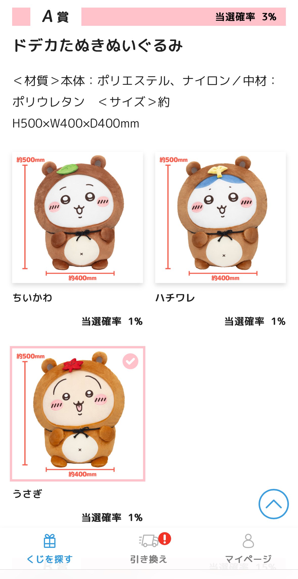 ちいかわ　たぬきだもんくじ　C賞 8点セット ちいかわくじ新商品／ 『ちいかわ たぬきだもんくじ』1回1,200円