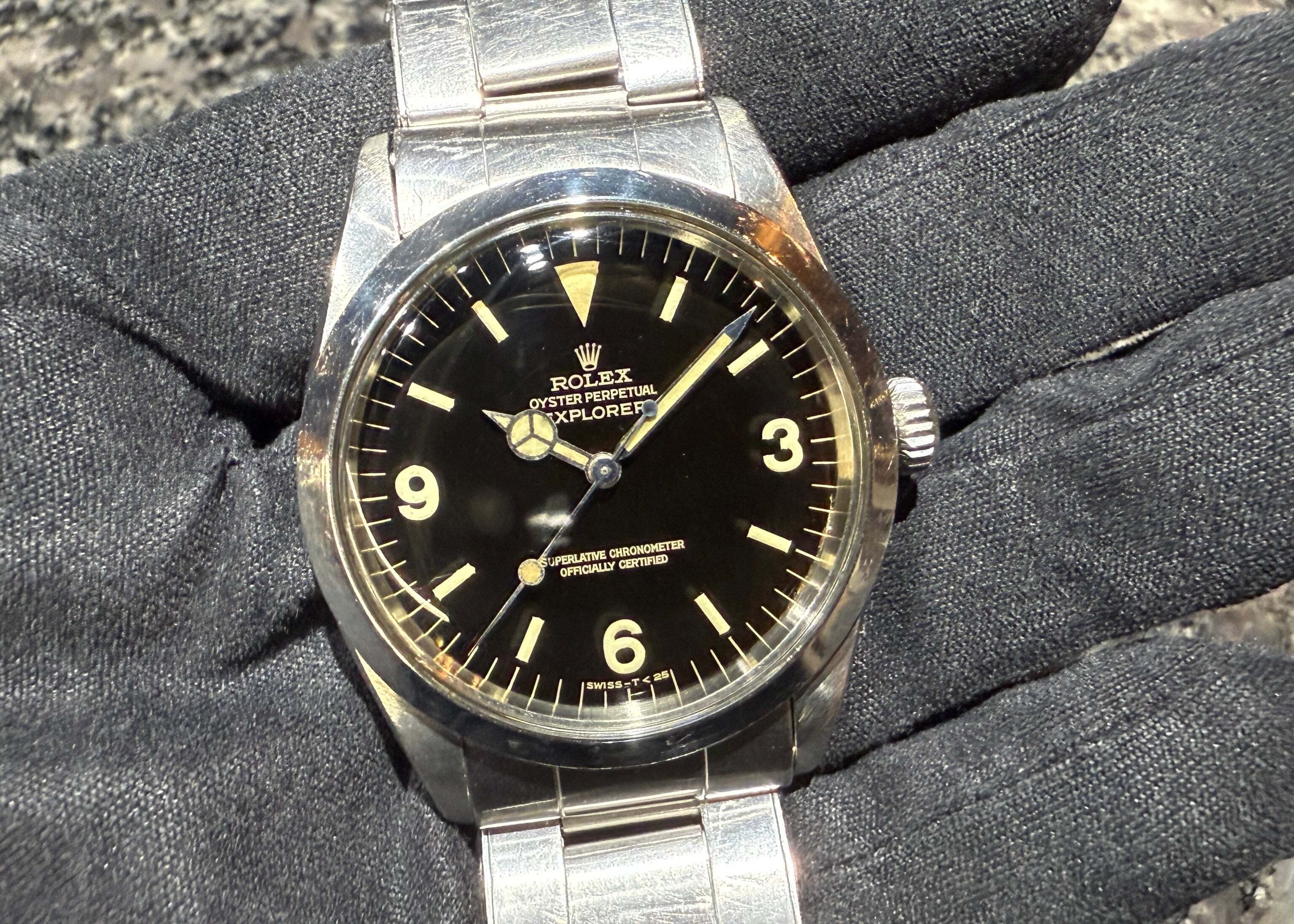 漆黒ミラー ロレックス エクスプローラー 1016 66年 オールトリチウム