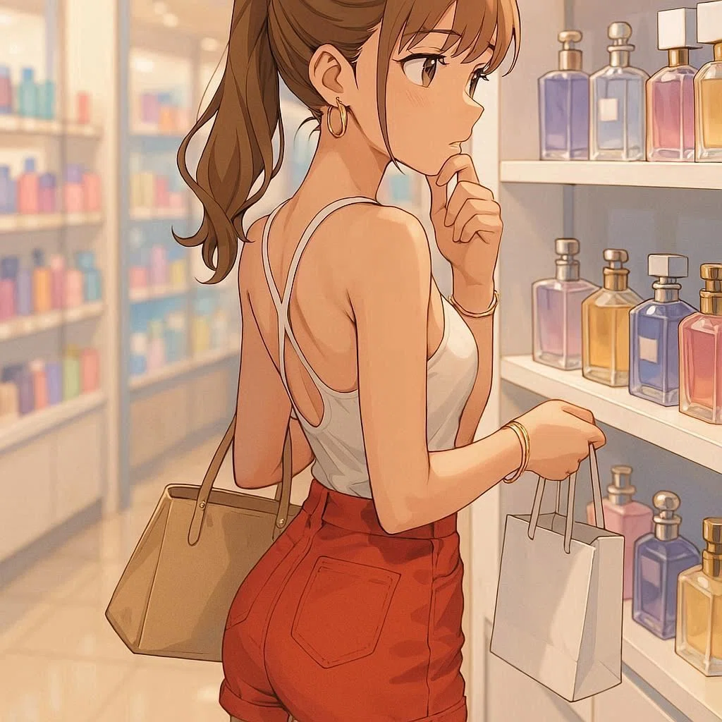 画像生成AI】化粧品や香水を選ぶ女性のイメージ生成｜conomac