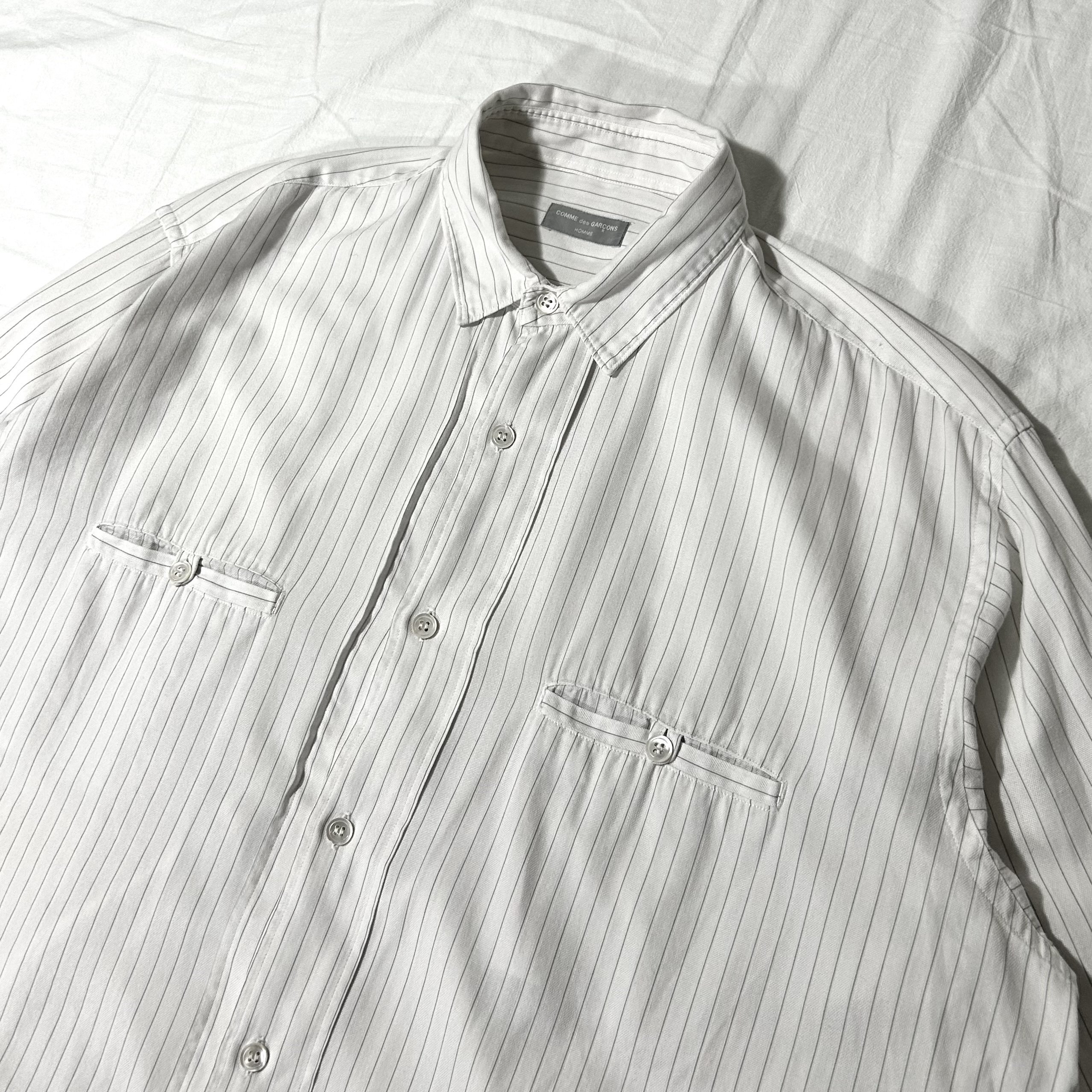 COMME des GARBONS HOMME 田中オム L/Sストライプシャツ COMME des GARBONS HOMME 田中オム L/Sストライプシャツ