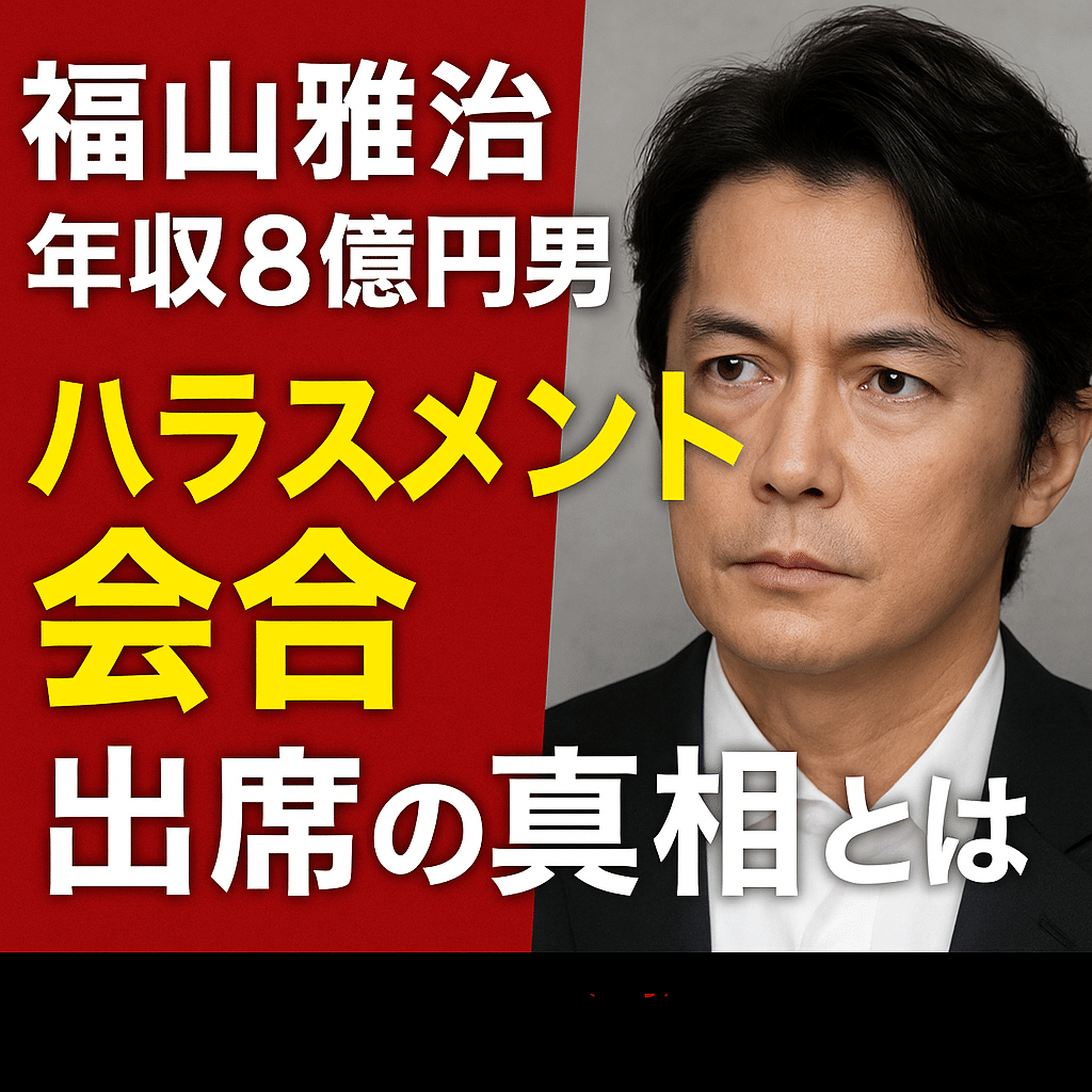 福山雅治“ハラスメント会合”出席の真相とは？年収5億円男に迫る資産と