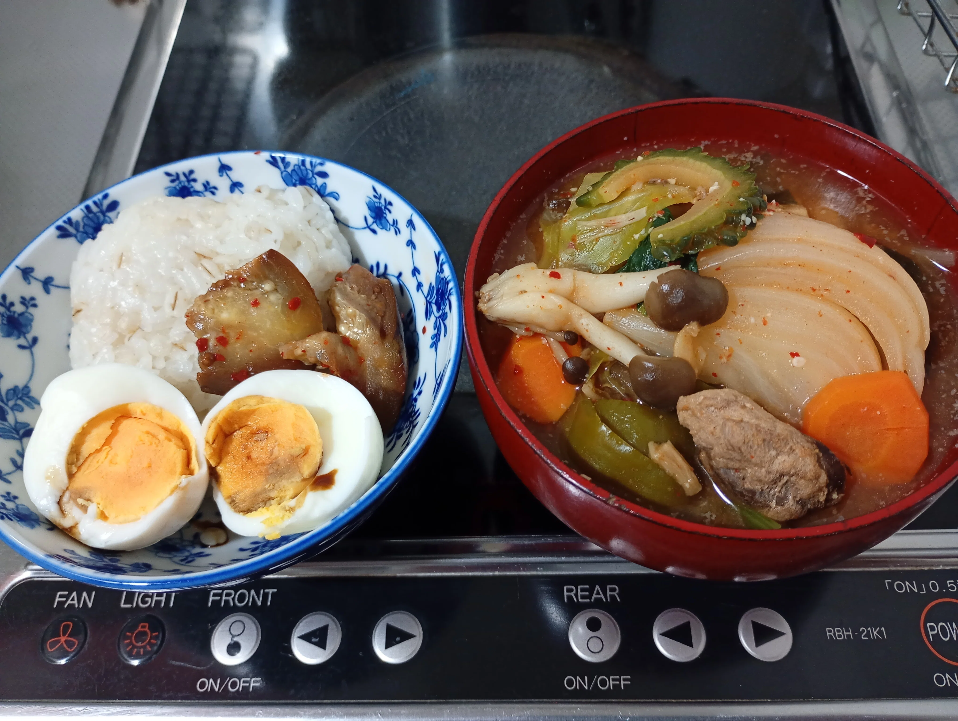 応量器をあきらめ入れ子椀を買った一汁一菜朝ごはん 08/19〜08/22｜onai
