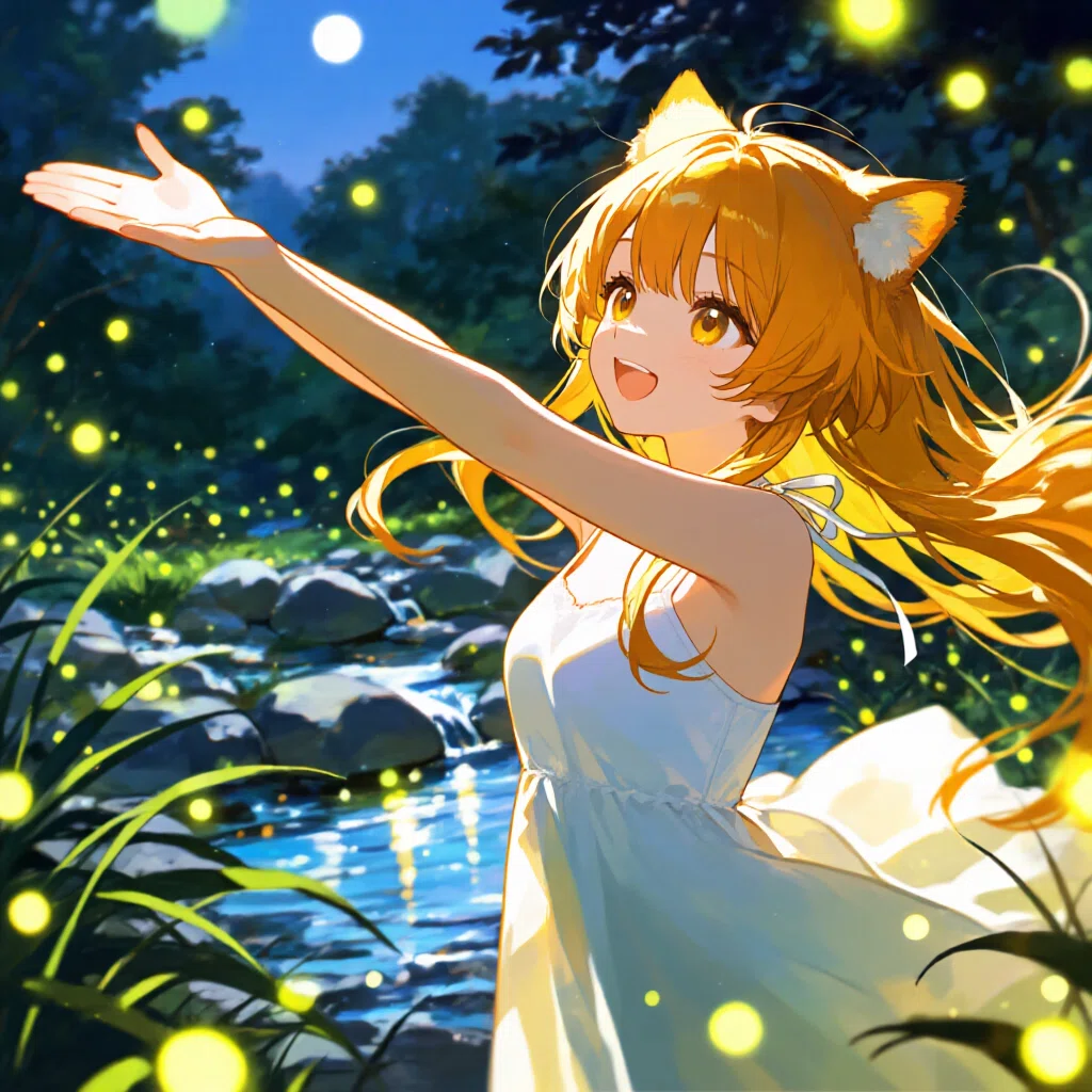 【一点物】 春風に微笑む狐少女 AIイラスト 色紙アート 蛍ときんいろ少女｜AIイラスト｜めいのは✨️AIといっしょに創る