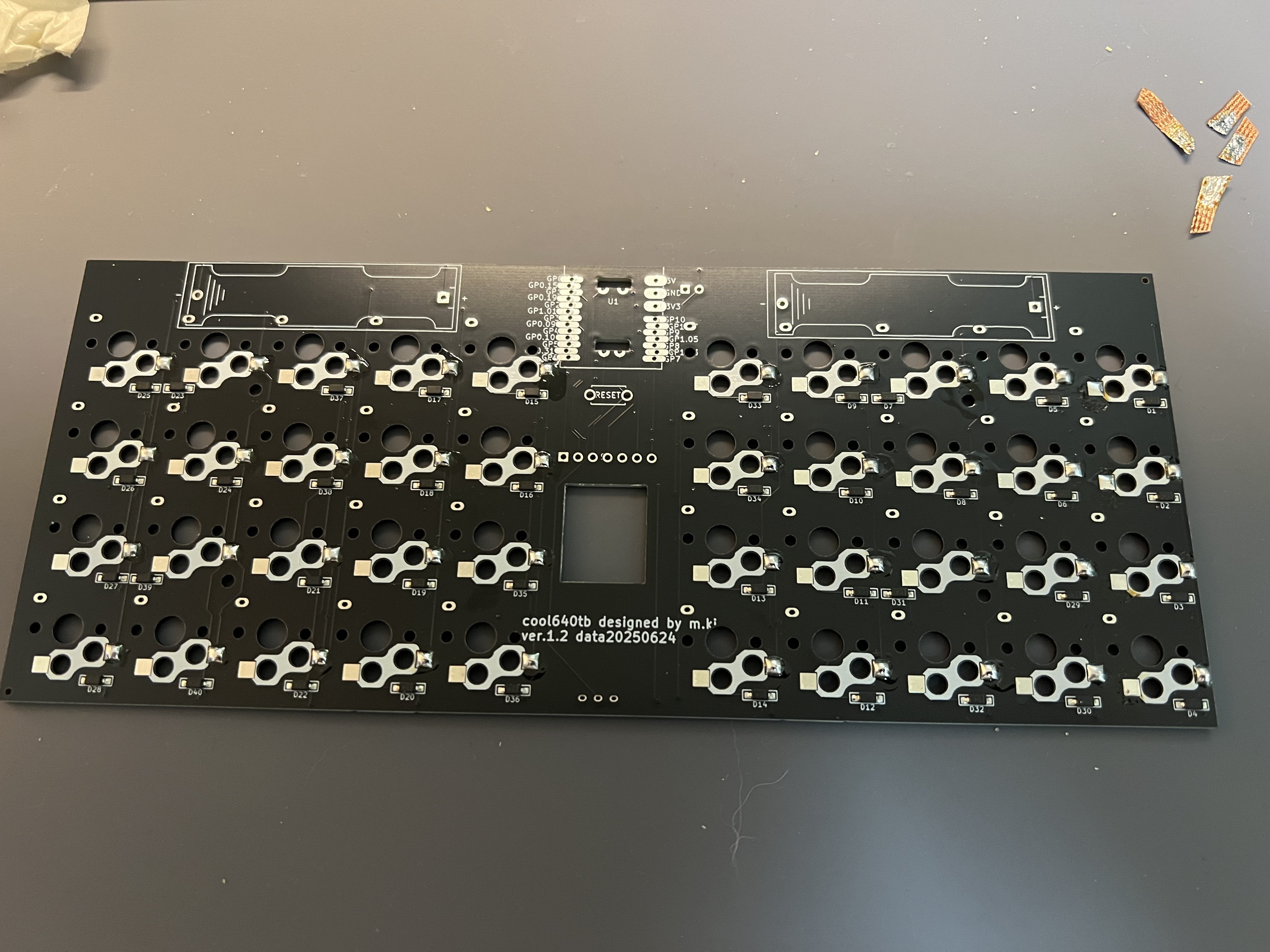 40%狭ピッチトラボキーボード「cool640tb」ビルドログ｜kazy