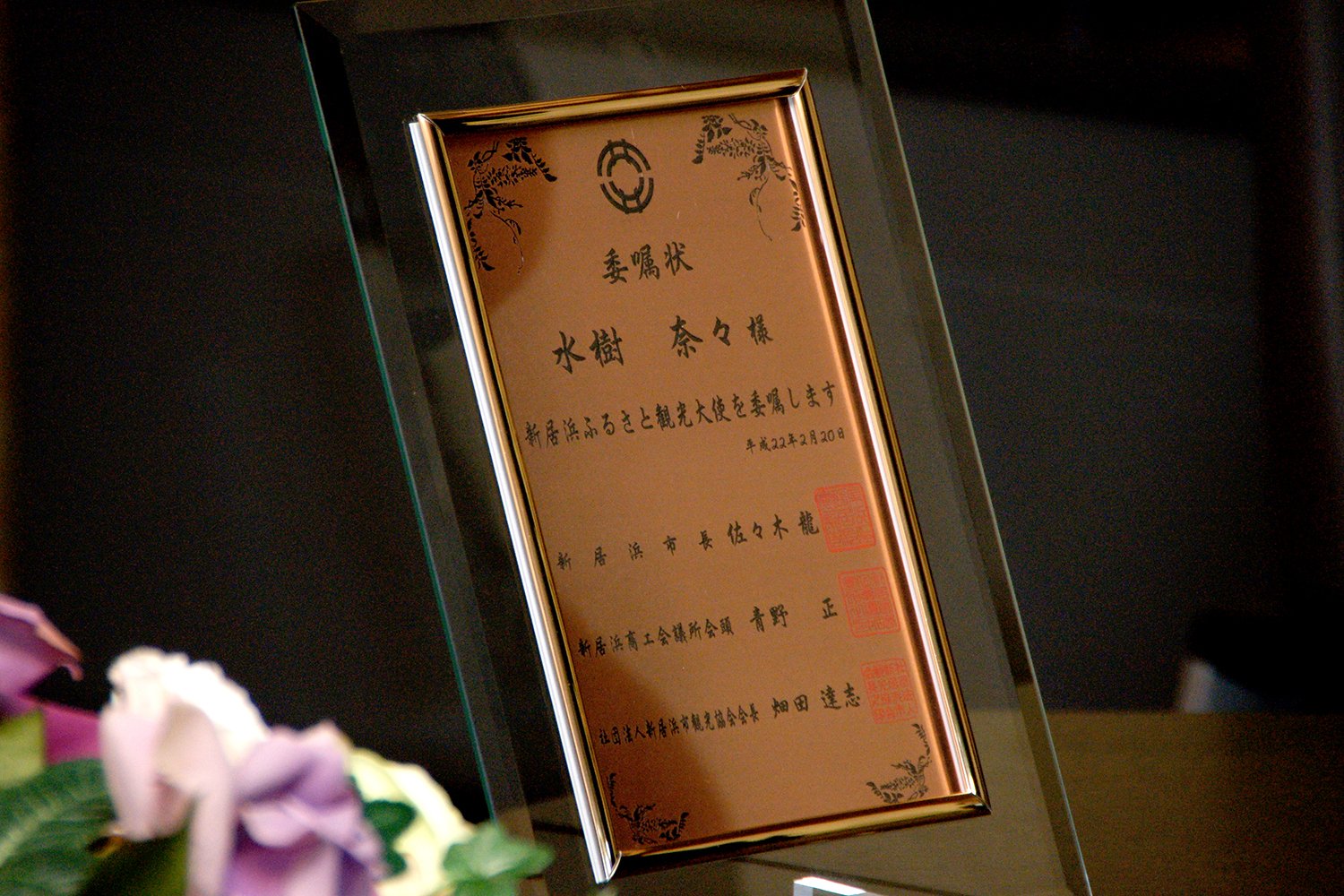 水樹奈々 直筆サイン 新居浜市フリーペーパー 水樹奈々さん 2008