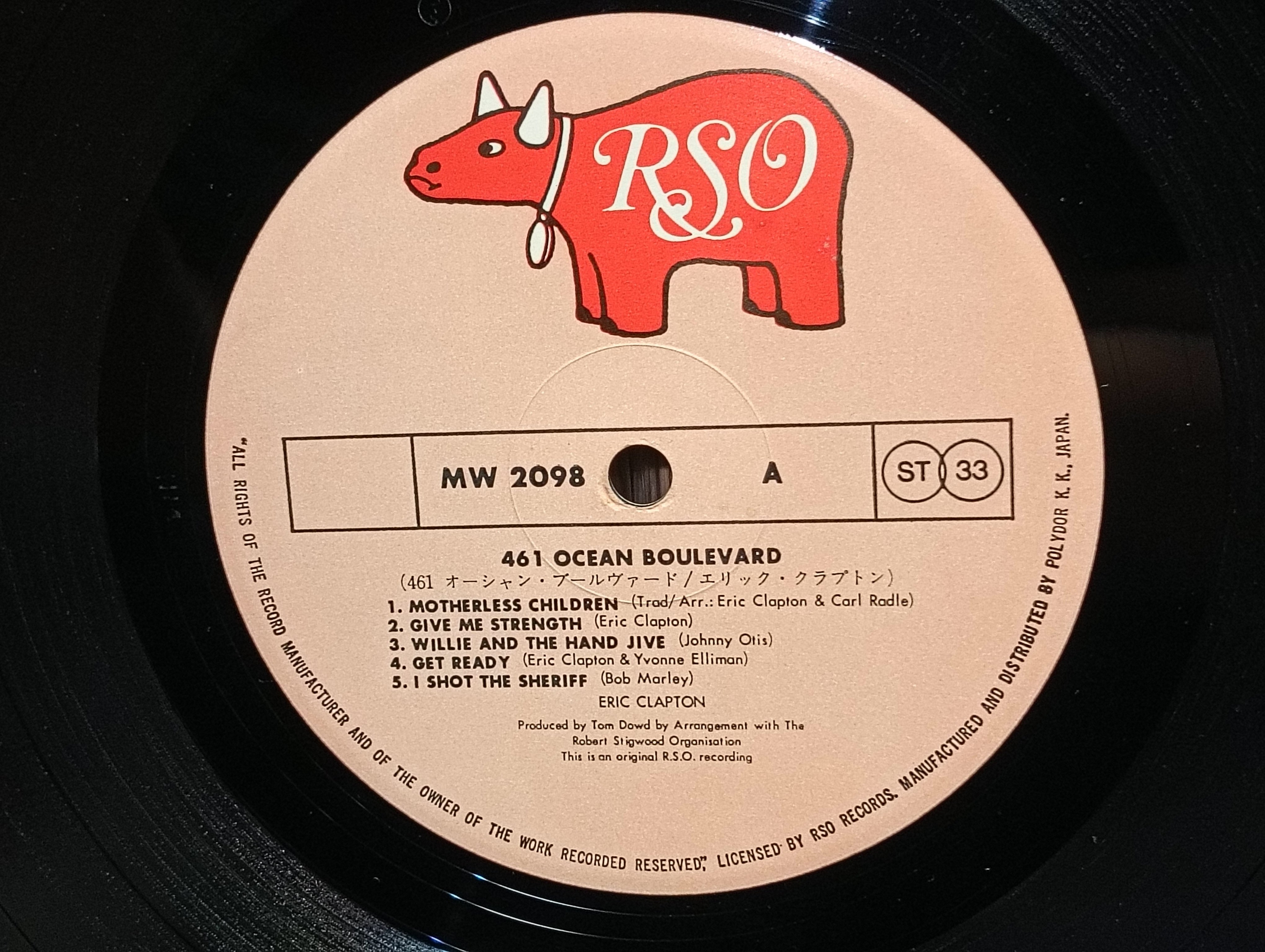 461 Ocean Boulevard】(1974) Eric Clapton アナログ盤で聴いて