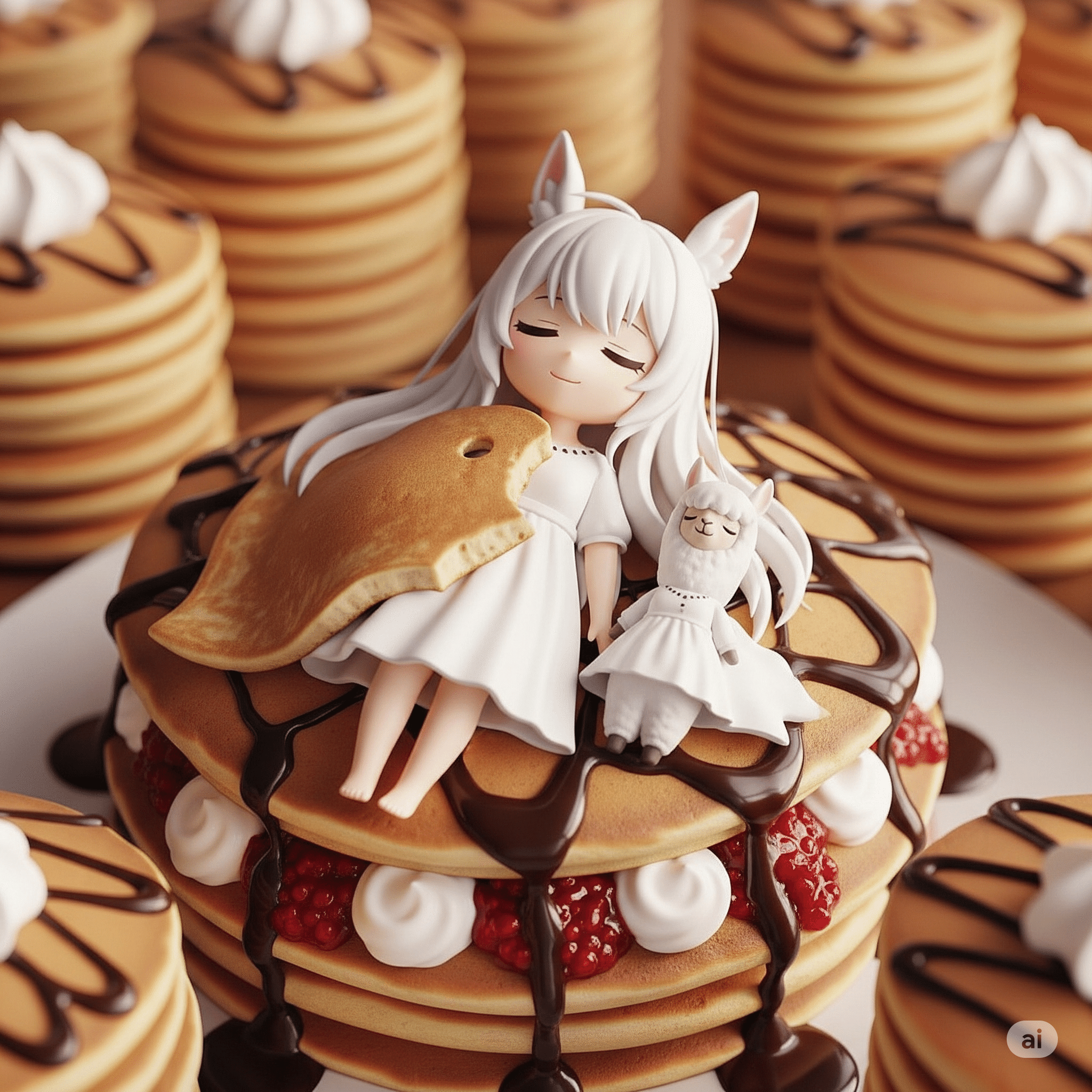可愛いのが好き🥞ふかふかのパンケーキにはさまれて眠りたい