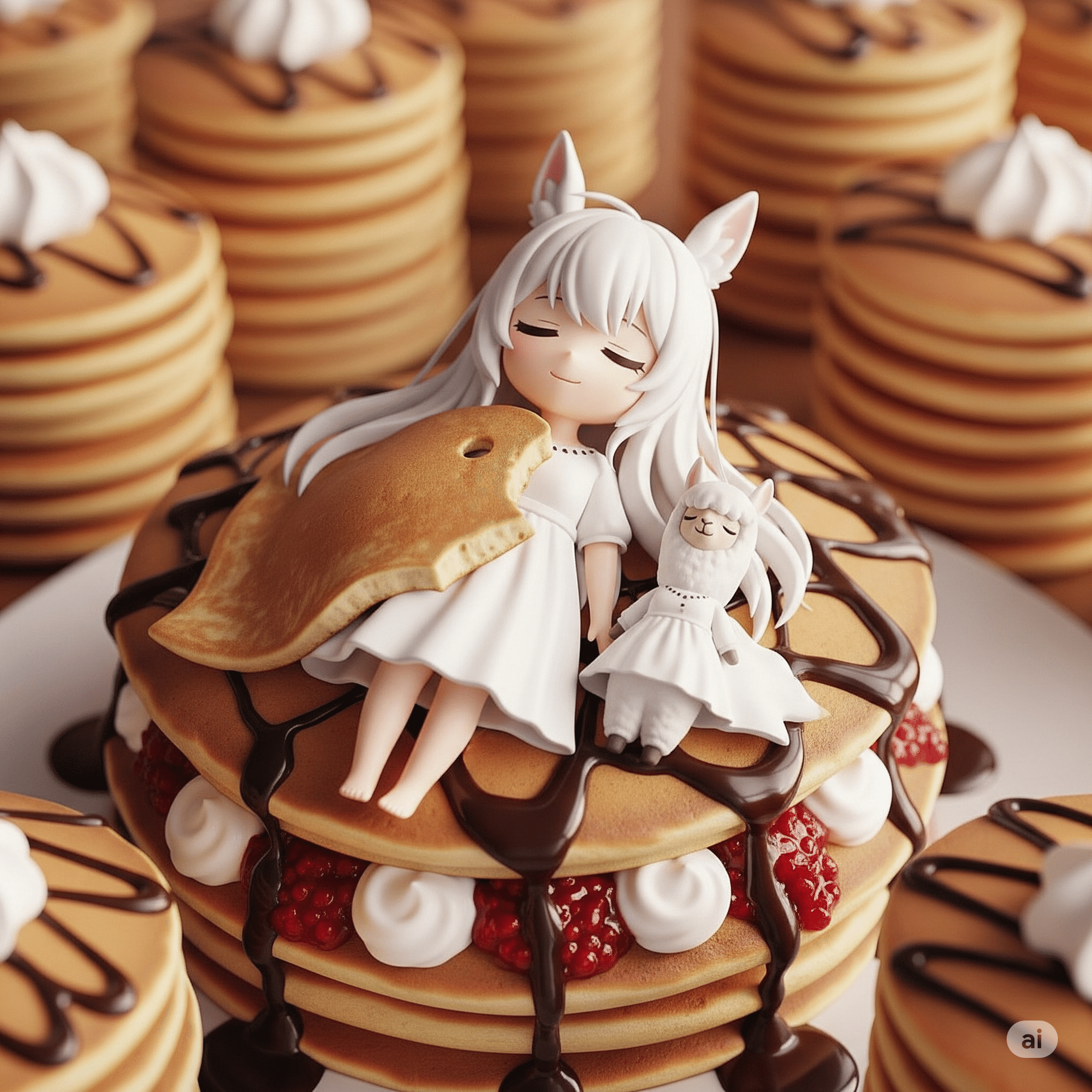 可愛いのが好き🥞ふかふかのパンケーキにはさまれて眠りたい