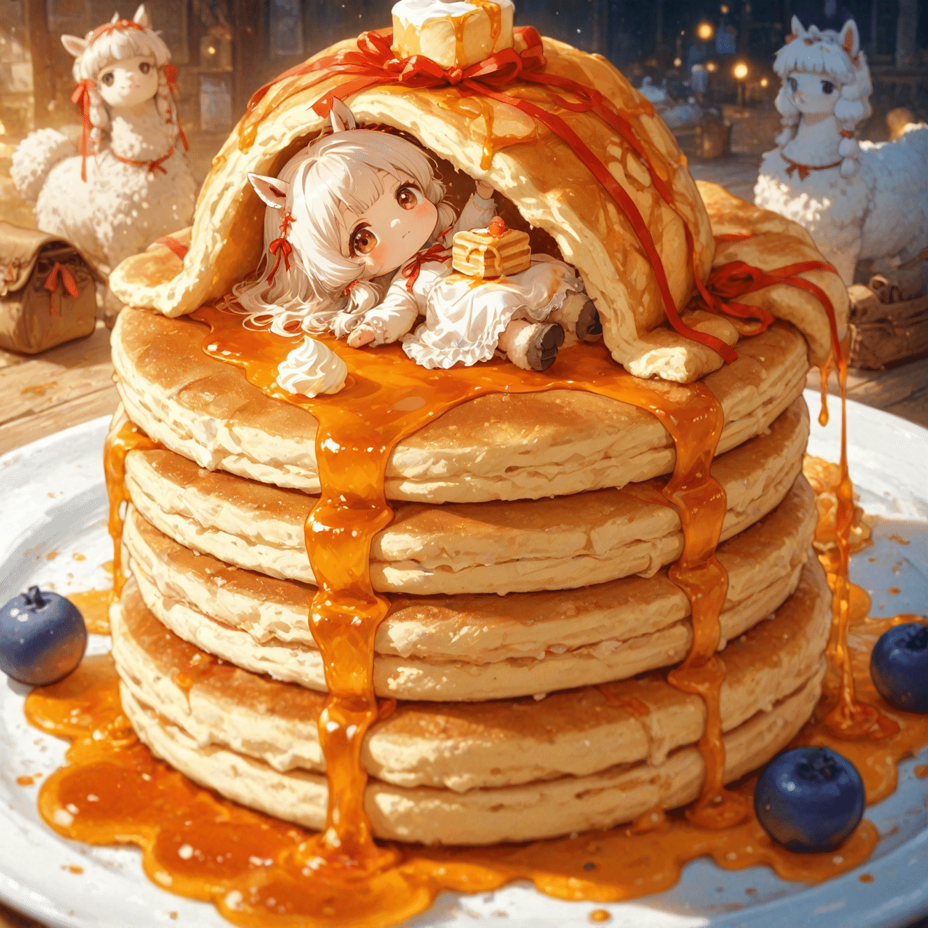 可愛いのが好き🥞ふかふかのパンケーキにはさまれて眠りたい