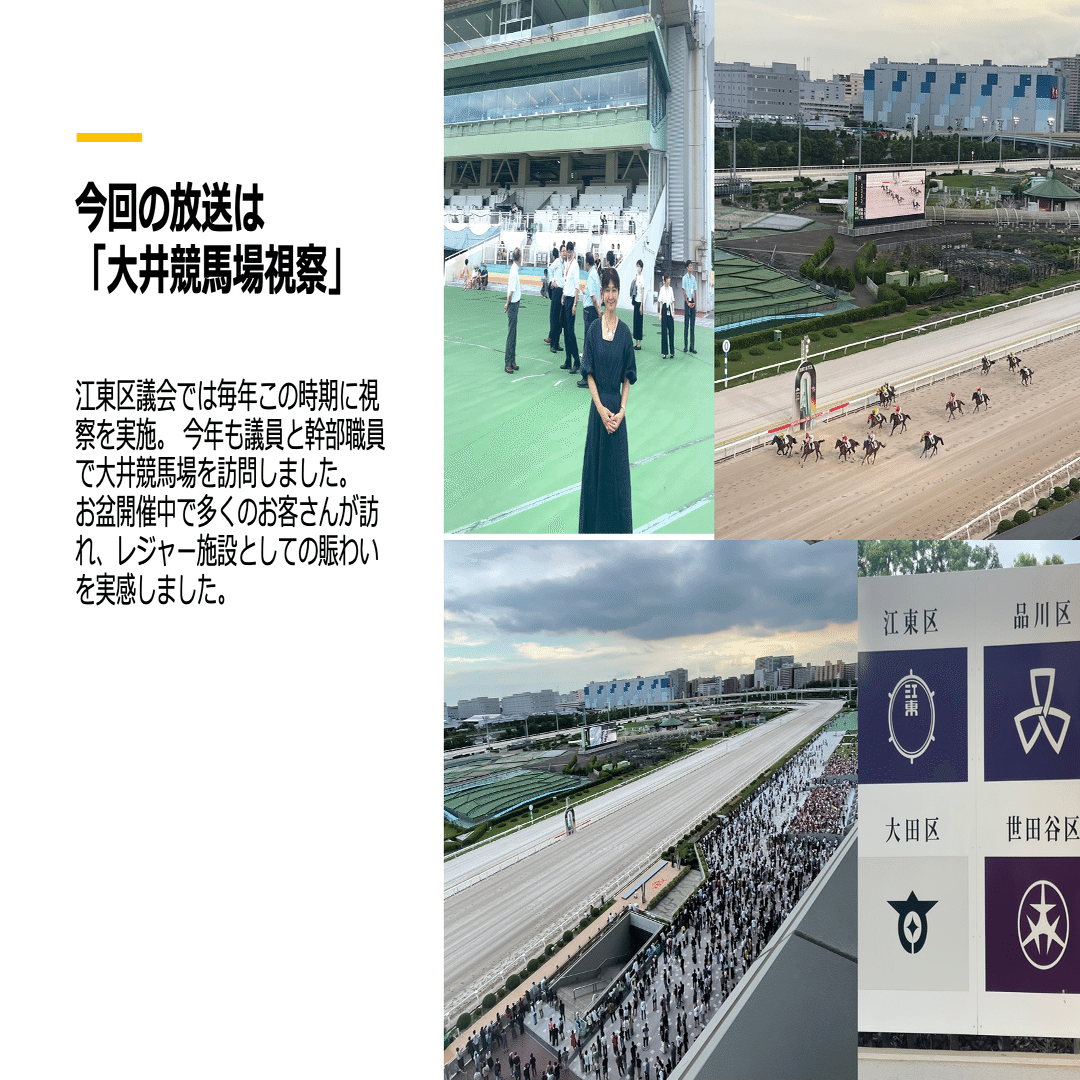 ほぼ週刊あやこcafeラジオ 第173回】大井競馬場（TCK）視察｜23区の