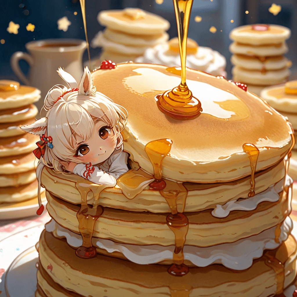 可愛いのが好き🥞ふかふかのパンケーキにはさまれて眠りたい
