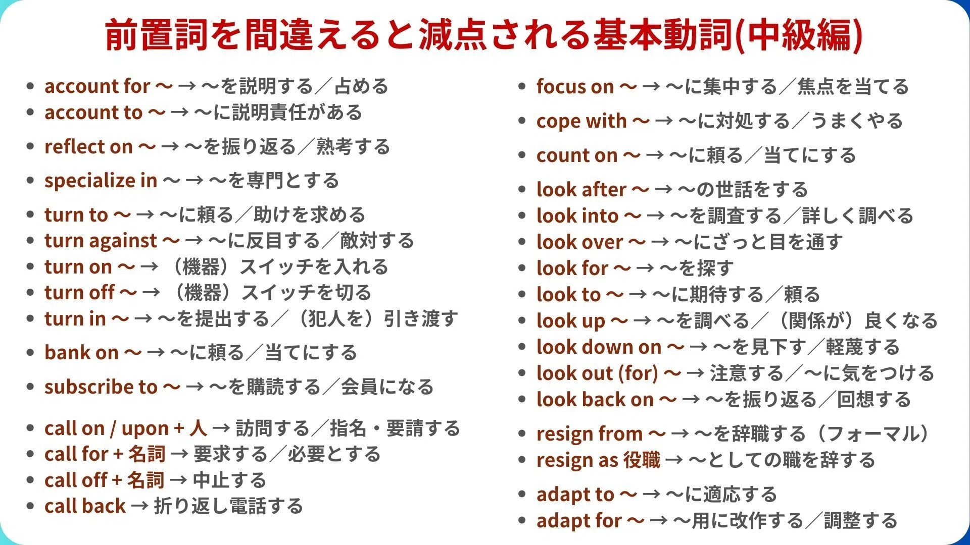 使える英文法365」#29: 前置詞を間違えると減点される動詞 15選（中級