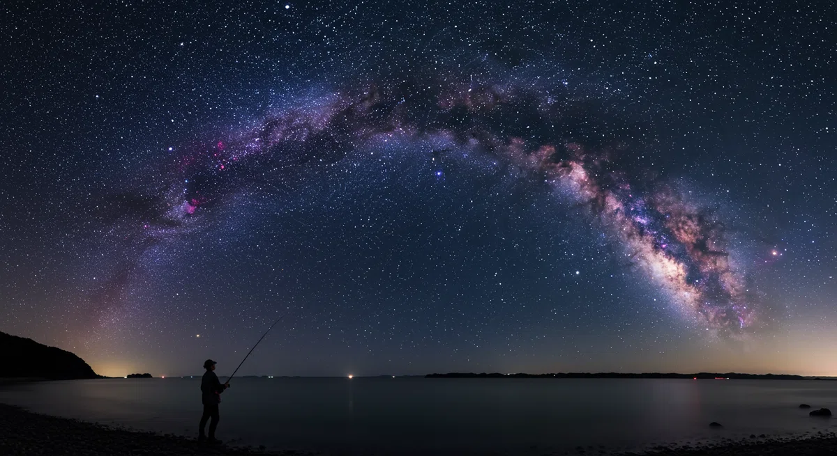 夜空に広がる星々の繋がり(システム)に感動する、壮大な風景。