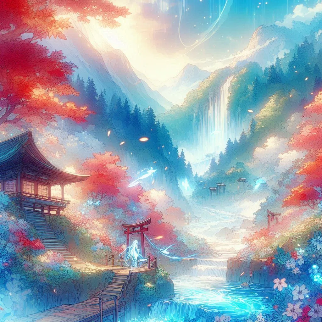 339[生成AI] 日本の風景と幻想,精霊流し[Image Creator]｜久藤 あかり