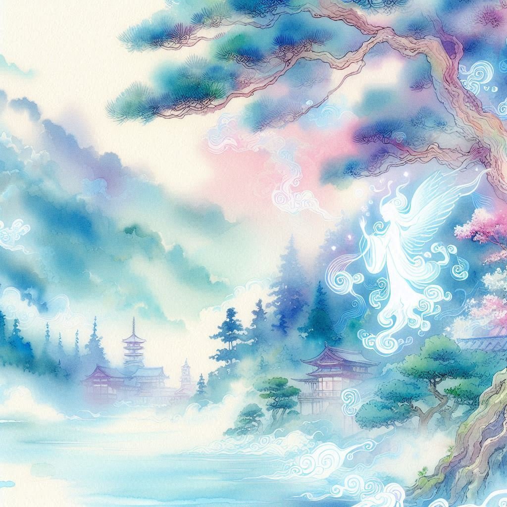 339[生成AI] 日本の風景と幻想,精霊流し[Image Creator]｜久藤 あかり