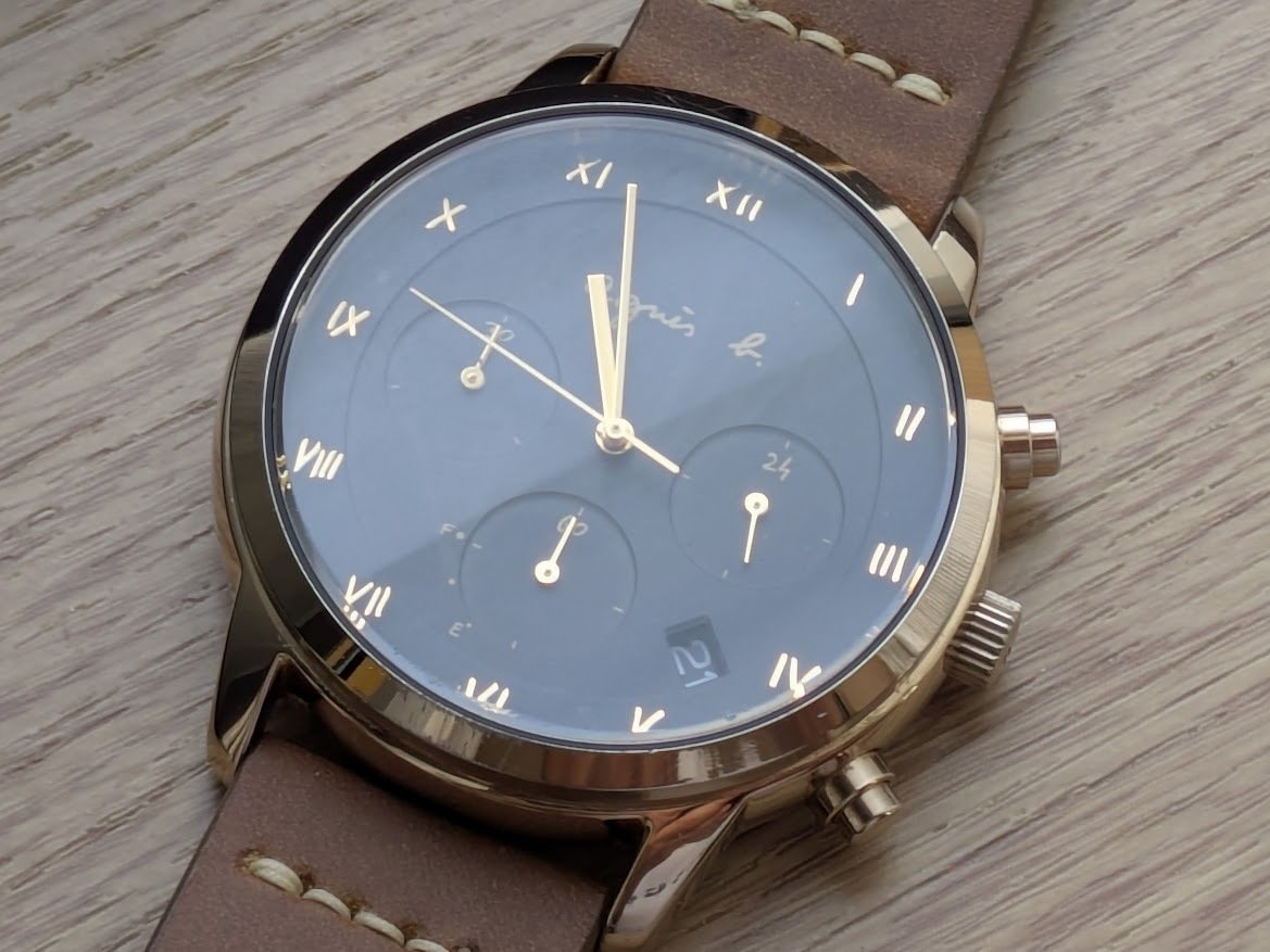 No.072 | agnes b. | VR42-KDD0 | 手書きインデックスな時計｜とある猫好き