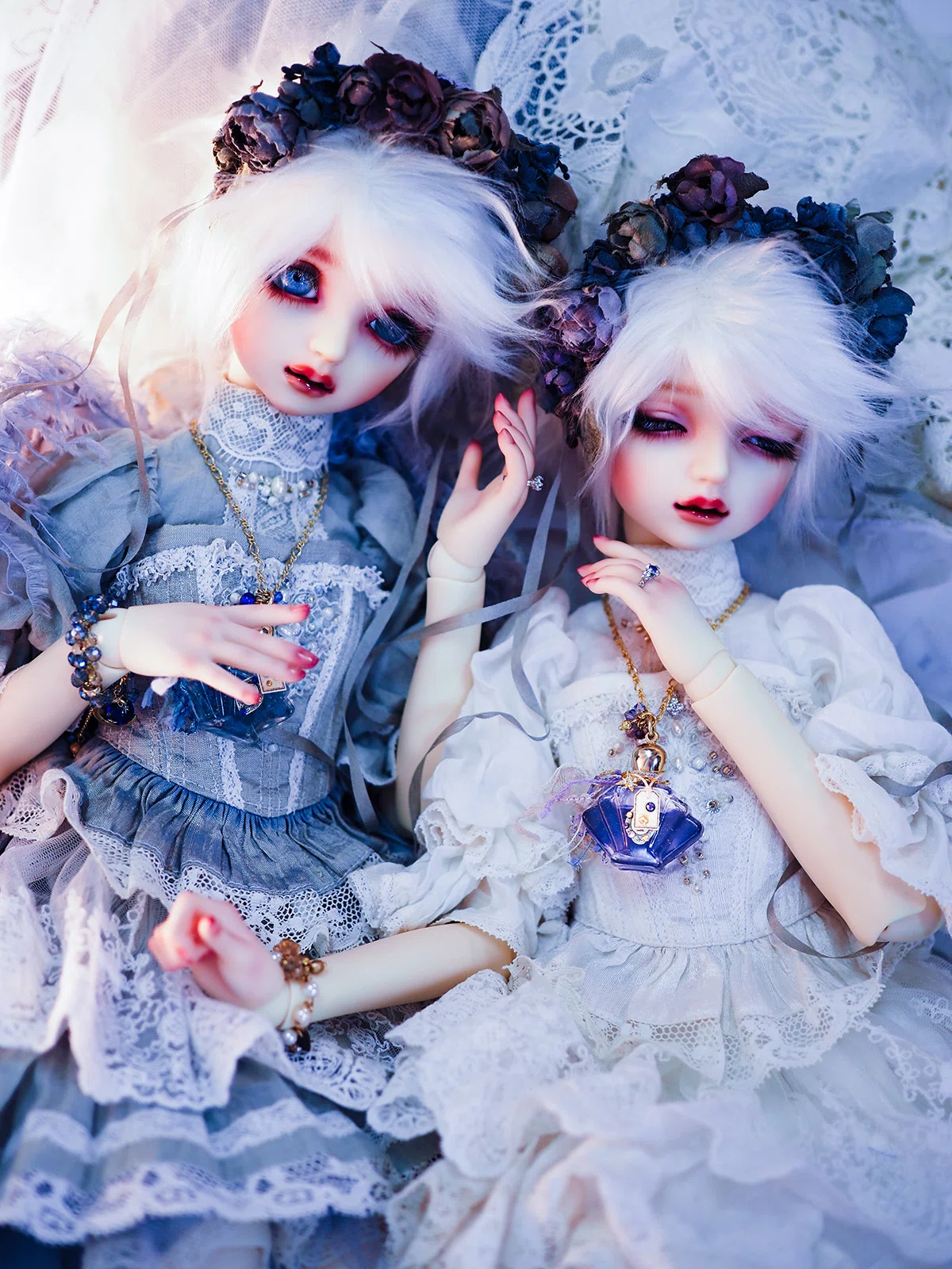幼SD衣装☆ 薔薇と紅茶染めレースのドレス DD,SD,MDD,SDM,MSD,幼SD