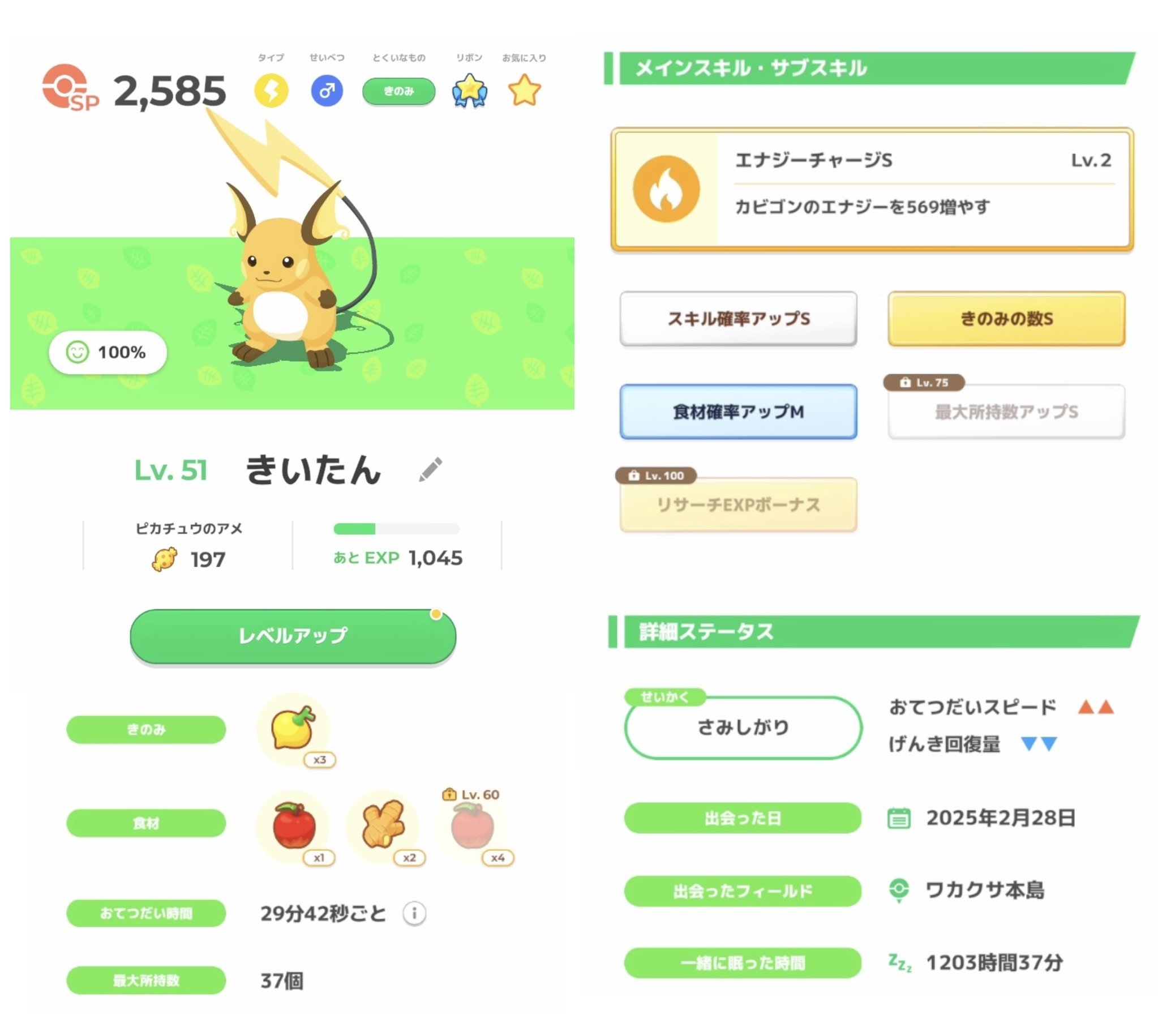 現アカウントのボックス紹介【ポケモンスリープ】｜29番道路