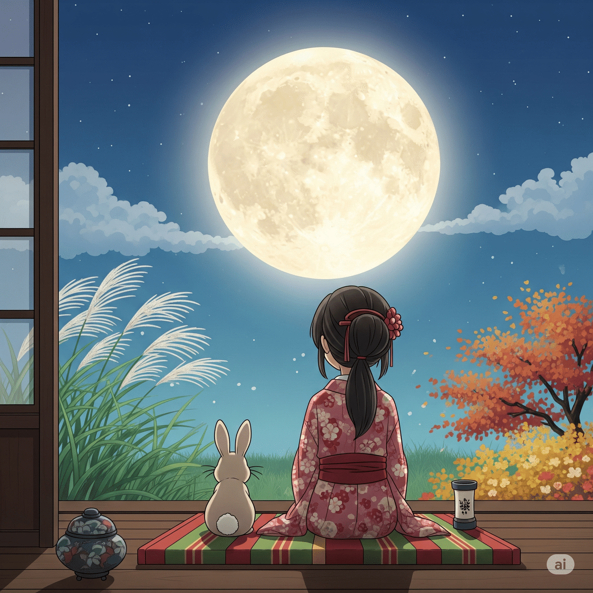 月夜の約束[画像・小話]｜双子のドラ猫@つくりびとAI