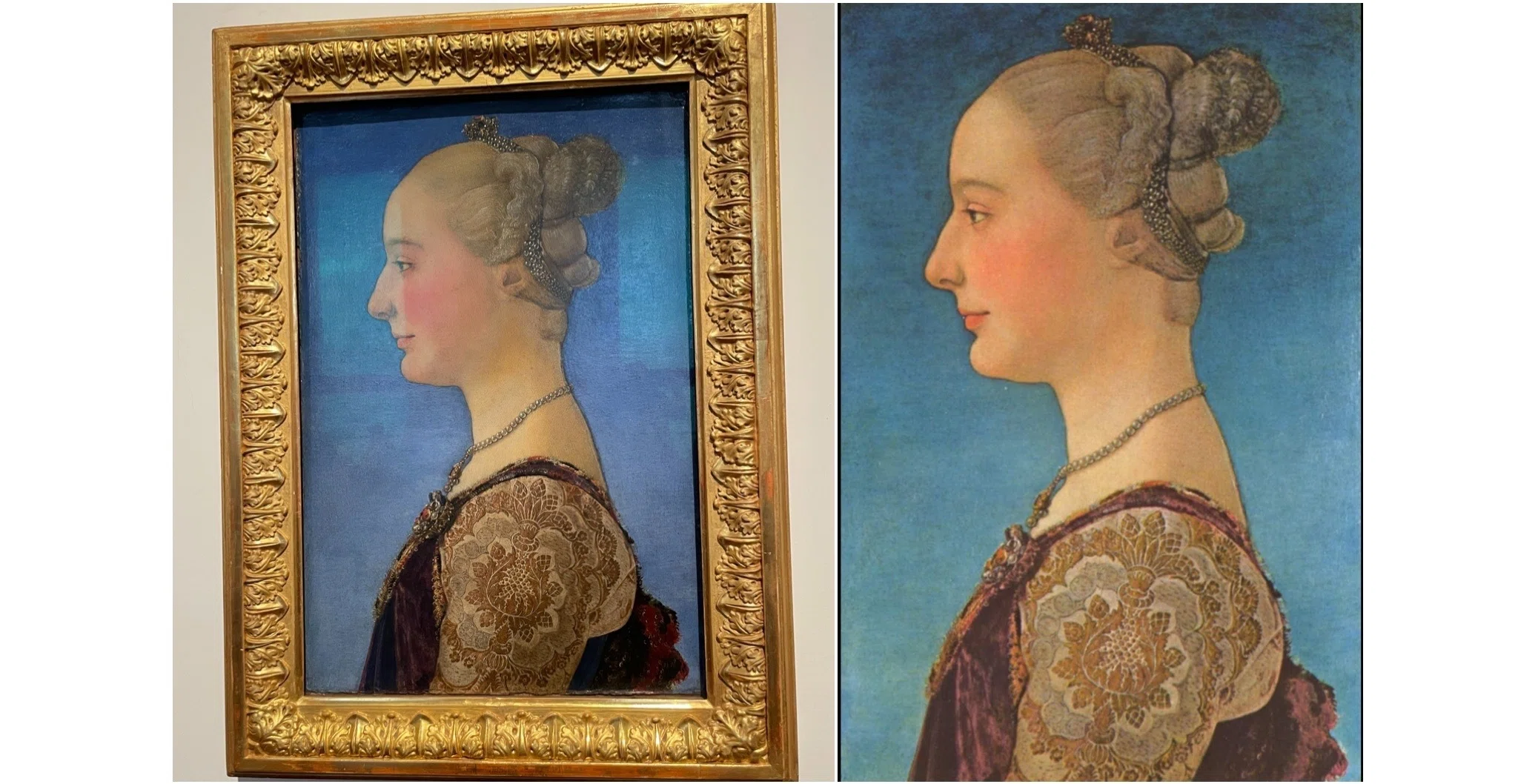 ウフィッツィの一枚①・ポッライオーロと女性の肖像画｜Le yusée