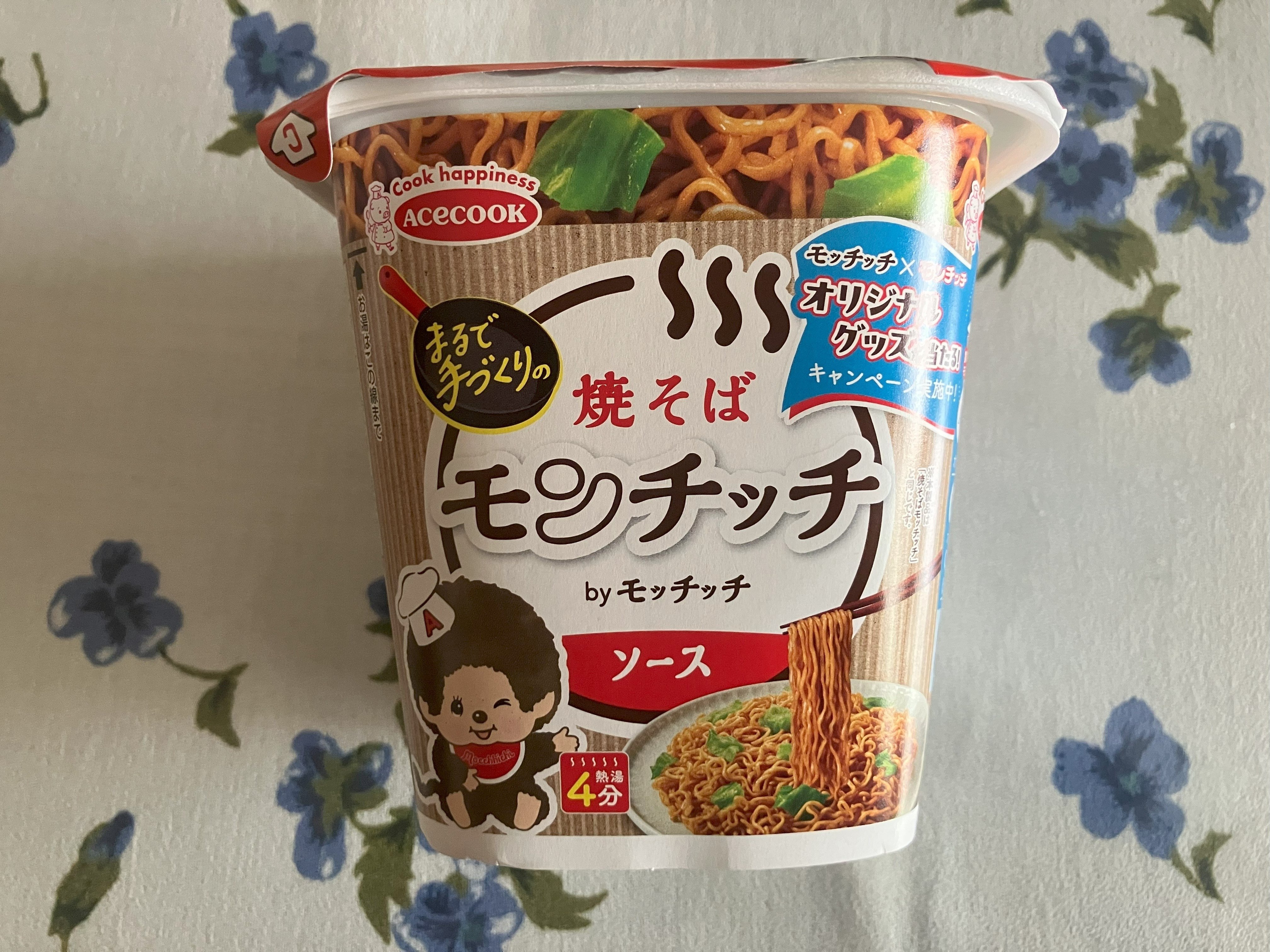 カップ麺】焼そばモンチッチ(ソース)を食べてみた(2025)｜margrete