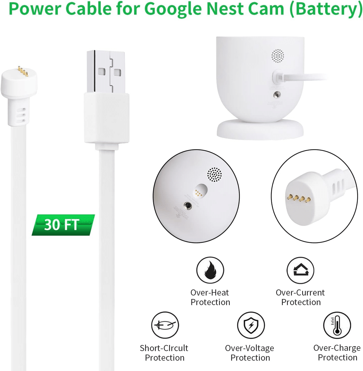 Google Nest Cam ホワイト 防犯カメラ マグネット式　充電タイプ グーグルの監視カメラGoogle Nest Camレビュー。屋内用