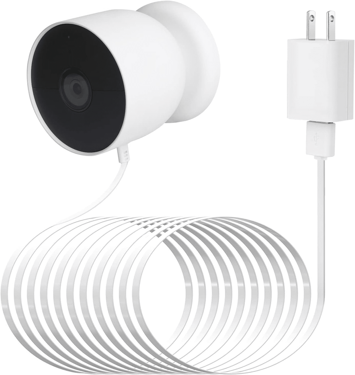 Google Nest Cam ホワイト 防犯カメラ マグネット式　充電タイプ グーグルの監視カメラGoogle Nest Camレビュー。屋内用