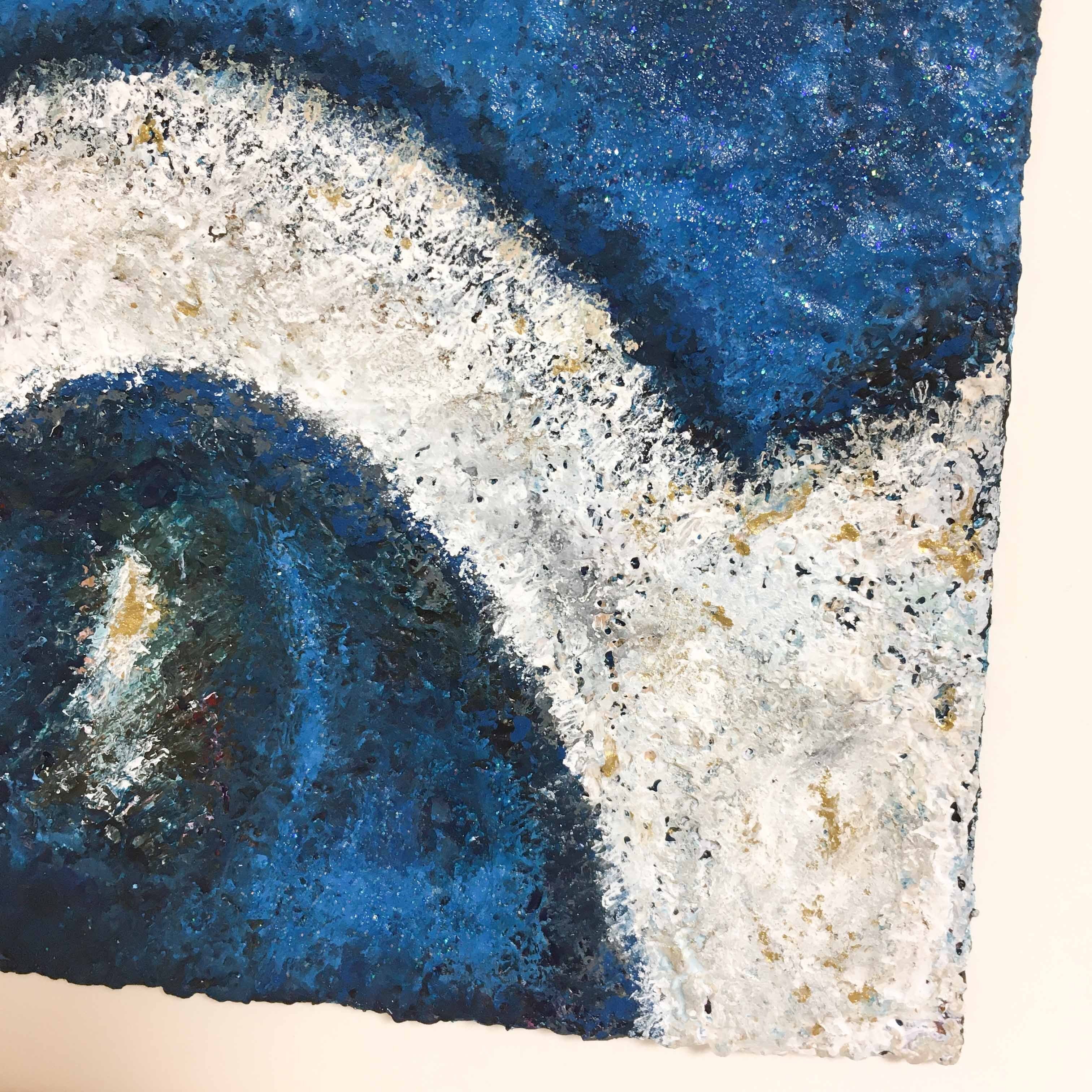 絵画　作品名　「毒と青と春」 青色を基調とした絵画作品4｜Kodanukibon（こだぬきぼん）