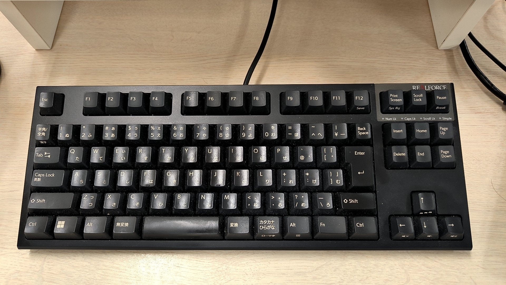 キーボードレビュー REALFORCE R3S 有線 テンキーレス all30g