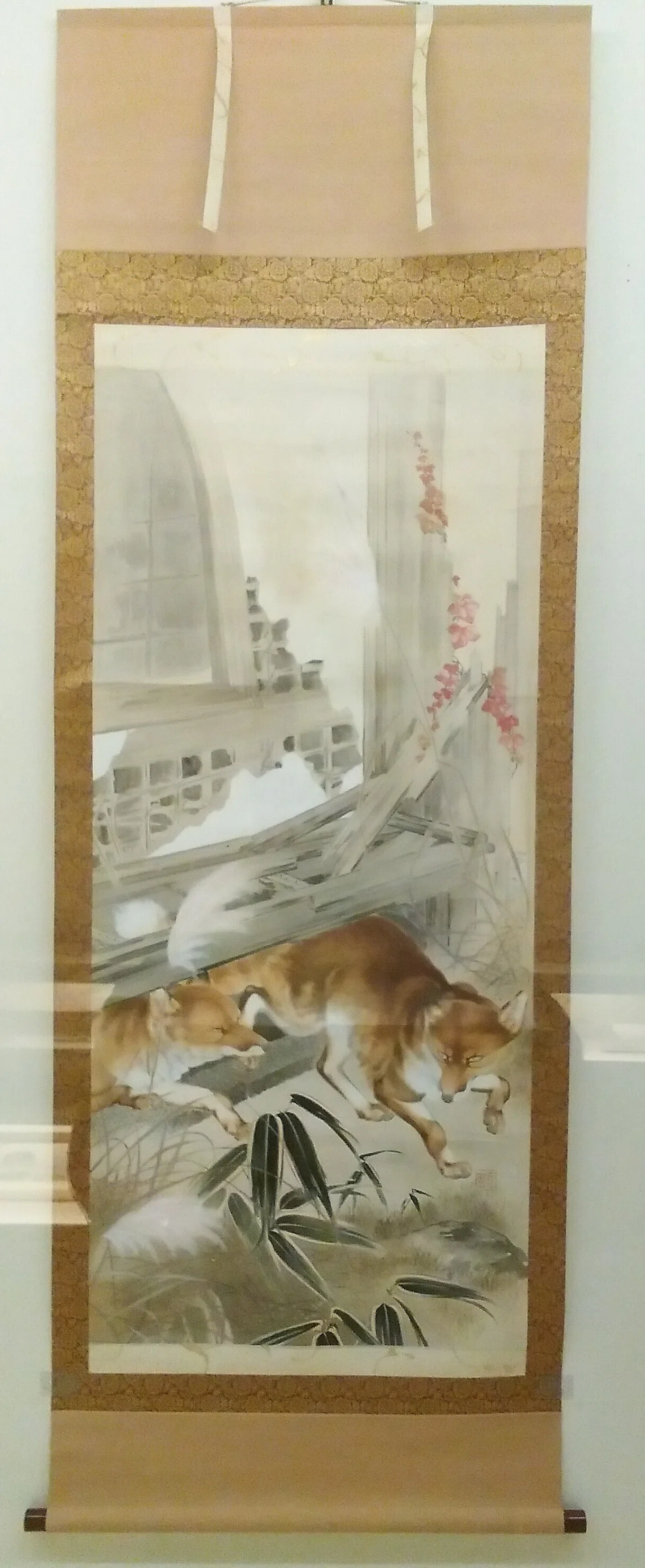 日本画 田中針水直筆 色紙 団扇を持つ少女 落款あり 日本画 田中針水