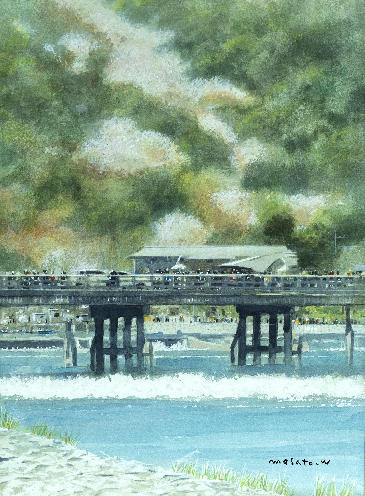 真作•水彩画で独特な表現2作品での出品 試行錯誤しながら・・・スケッチ感覚で描く新作水彩画2作品