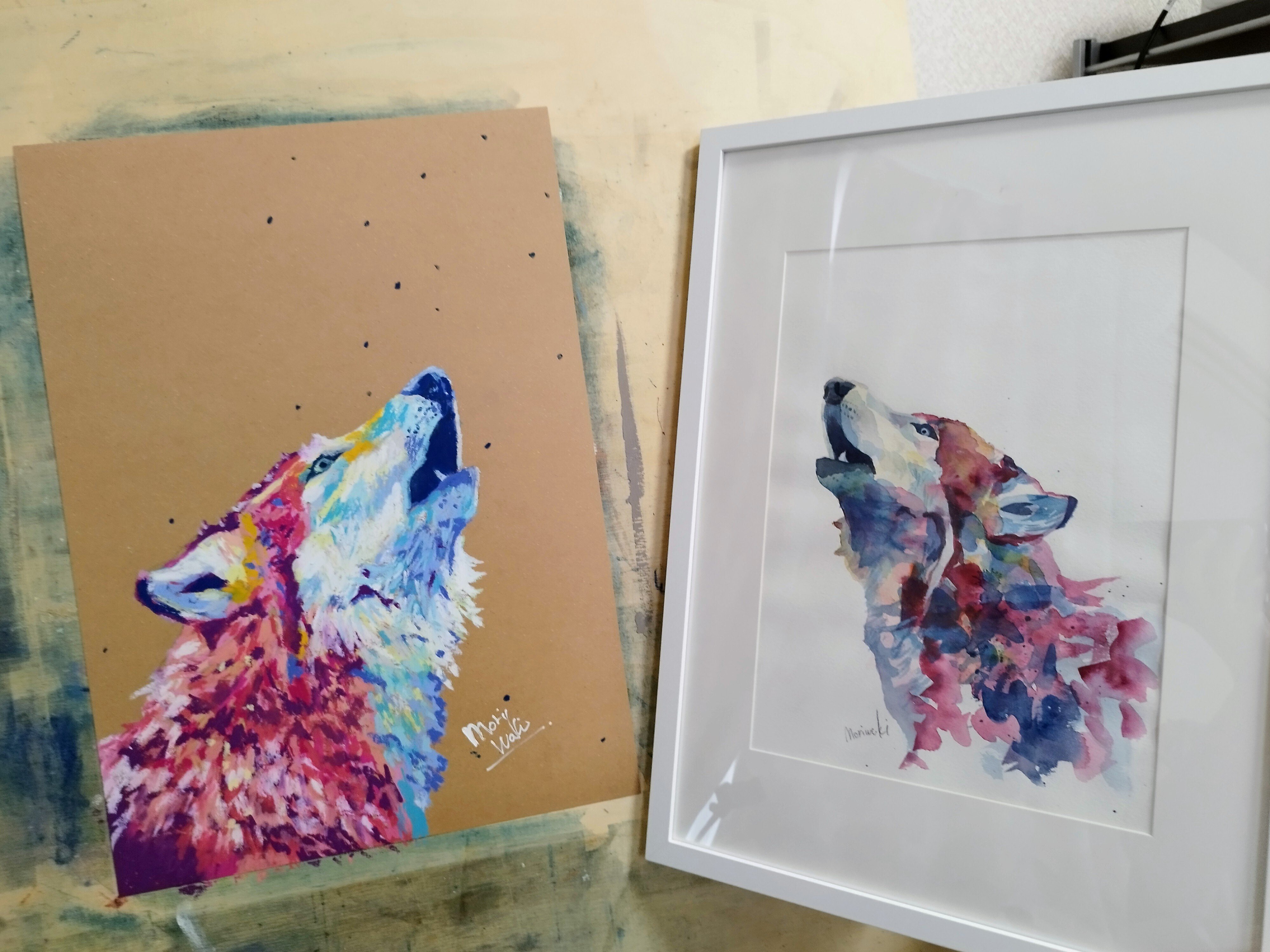 3年前に描いた水彩画をオイルパステルでリメイク：画材の魅力を再発見