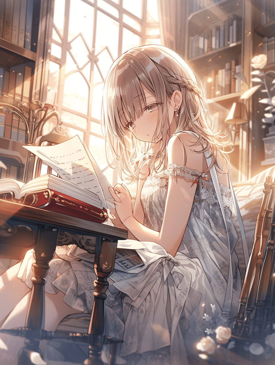 しゃる🌈 AIイラスト集 2025.08.24 読書する女の子 reading a girl