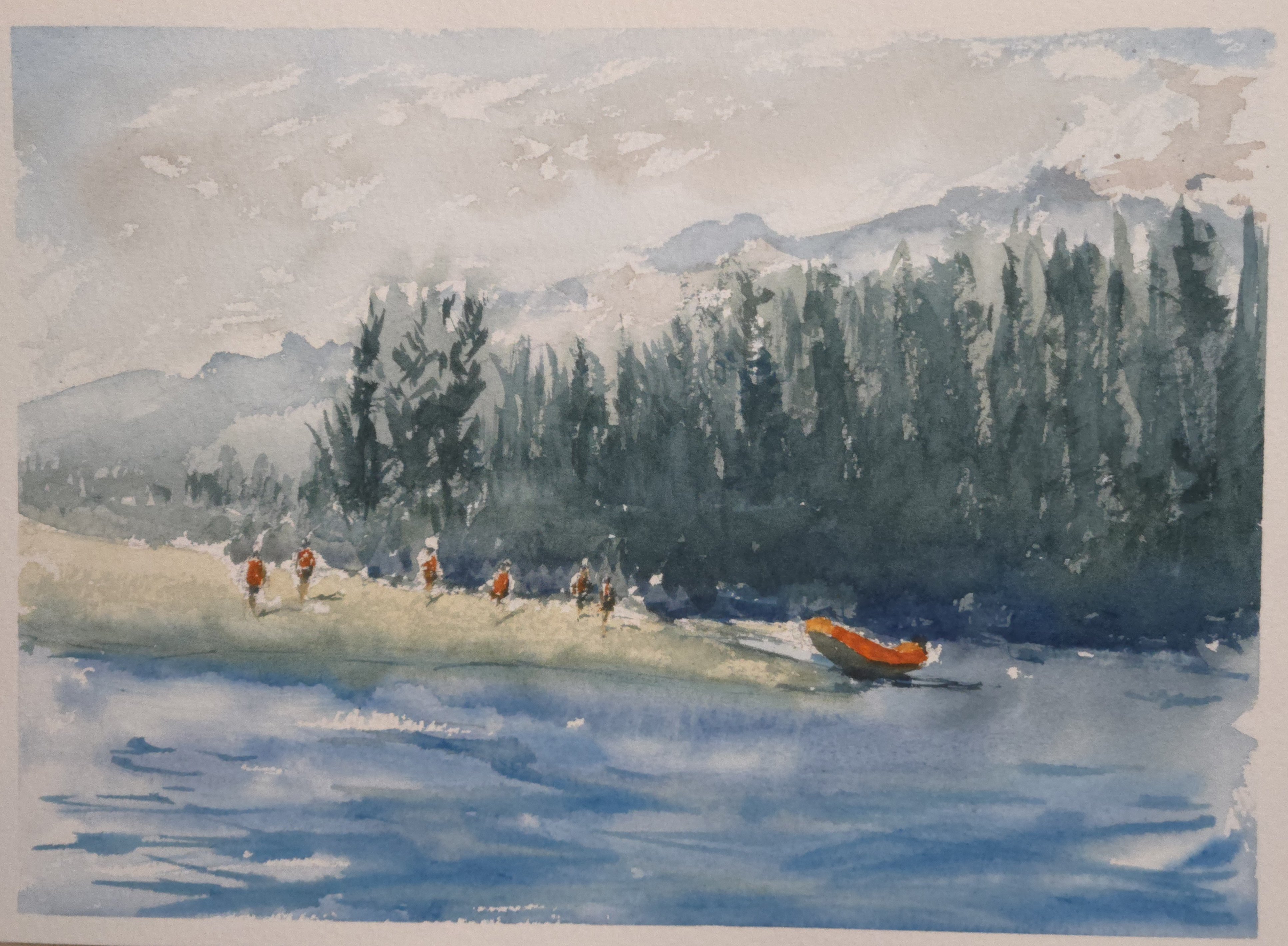 ☆岸 葉子☆「 帆船 」水彩画　色紙　未使用！ ☆岸 葉子☆「 帆船 」水彩画 色紙 未使用！ ☆岸 葉子☆「 帆船