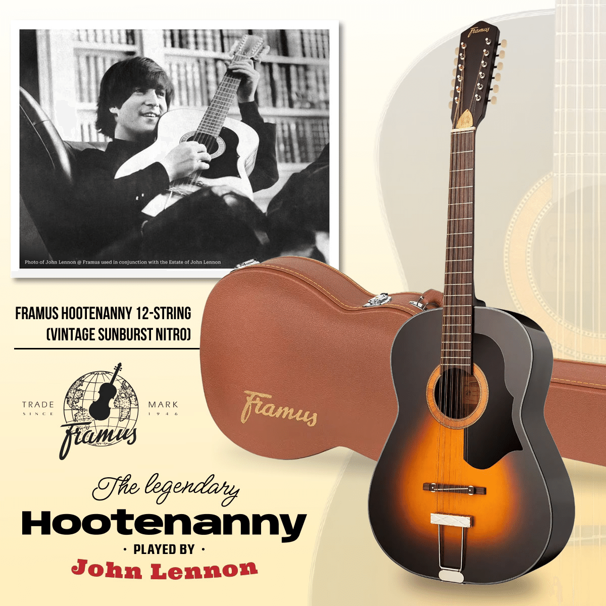 サンバーストもあり！ジョン・レノンで有名な名器「Framus