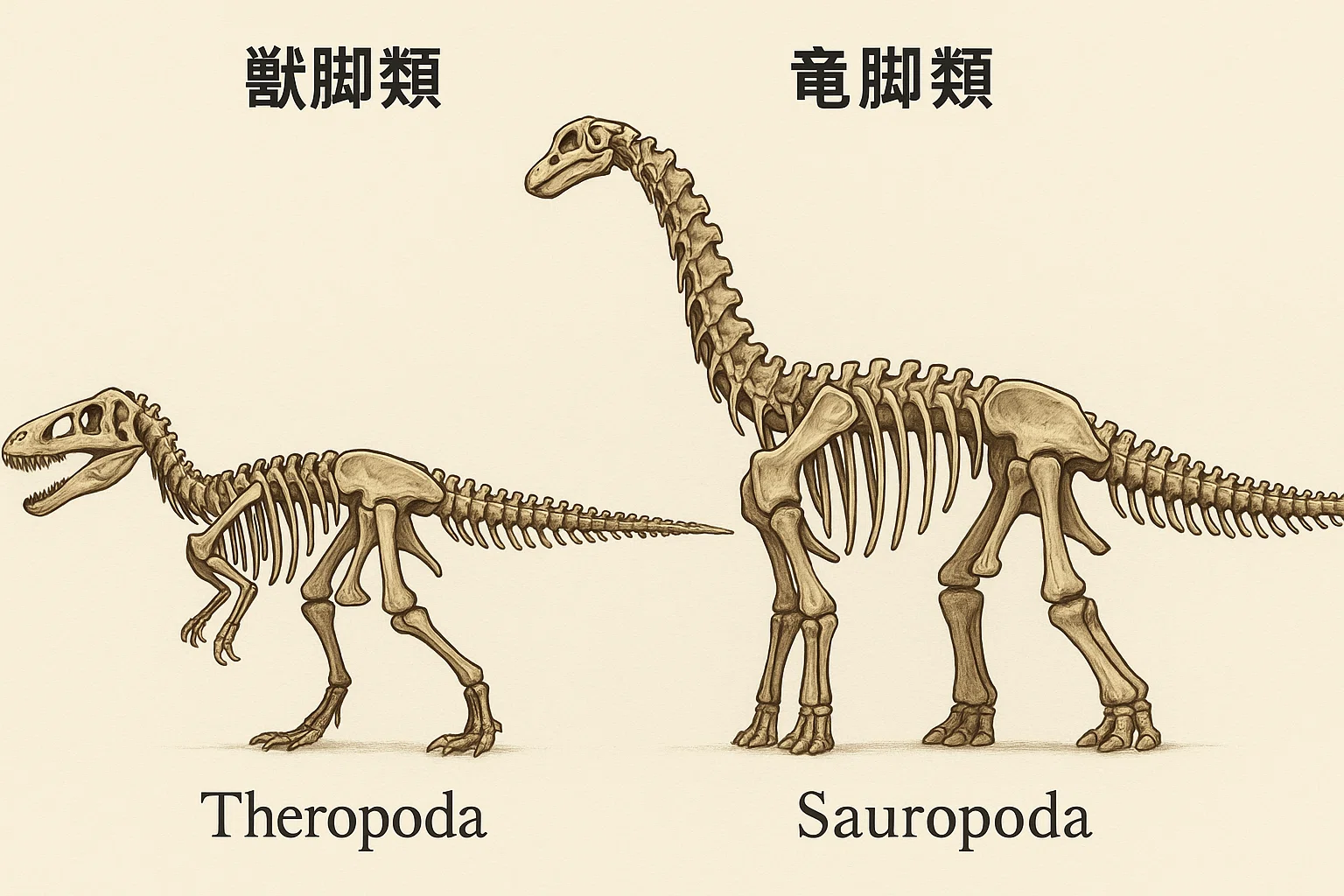 恐竜の肩甲骨と骨盤の進化的変化：骨格に刻まれた生態適応の物語｜むらひと