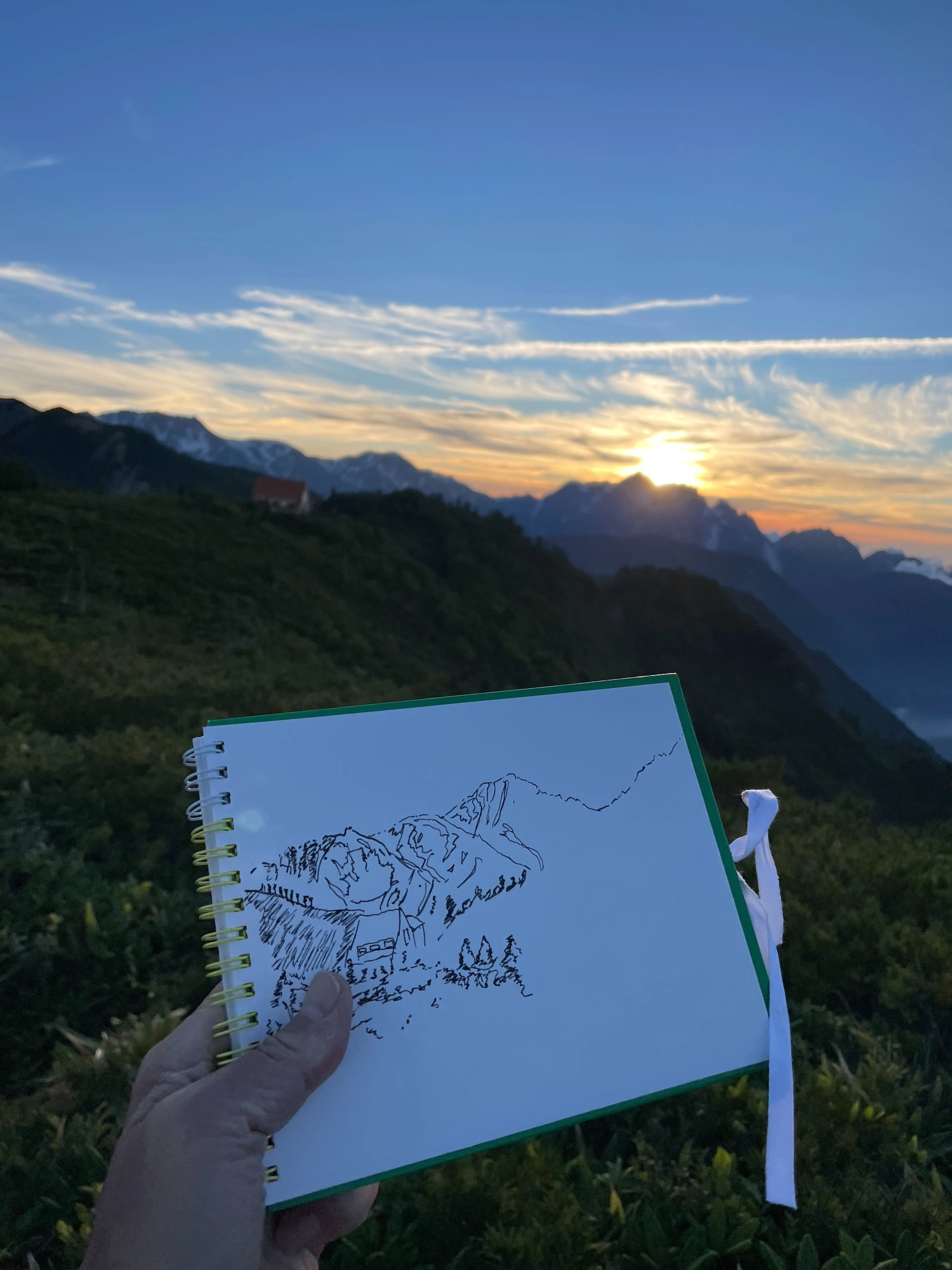 鉛筆畫 風景画 スケッチブック 山岳と森林の描写 1冊 超初心者のための