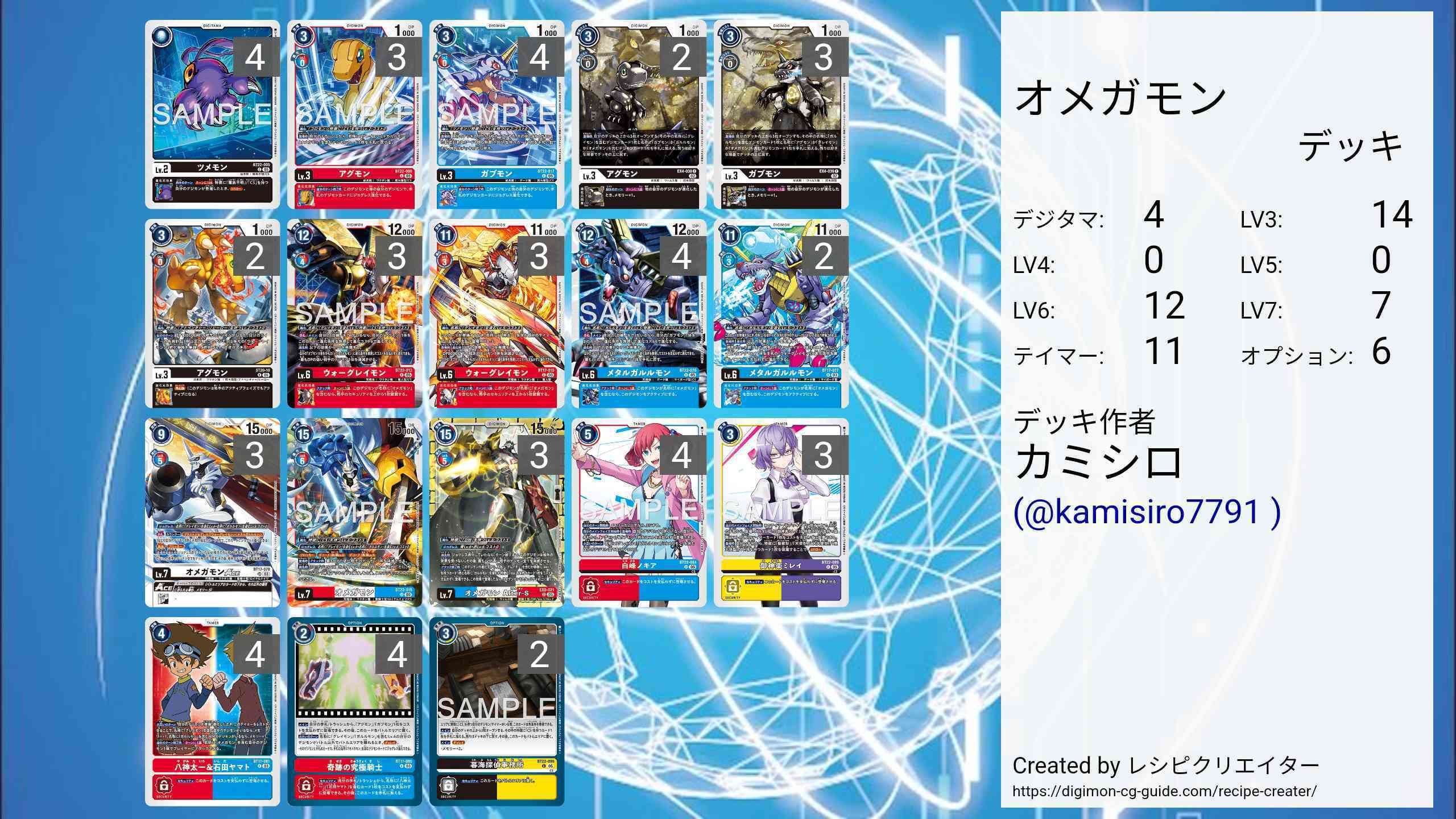 22オメガモンデッキ解説｜カミシロ