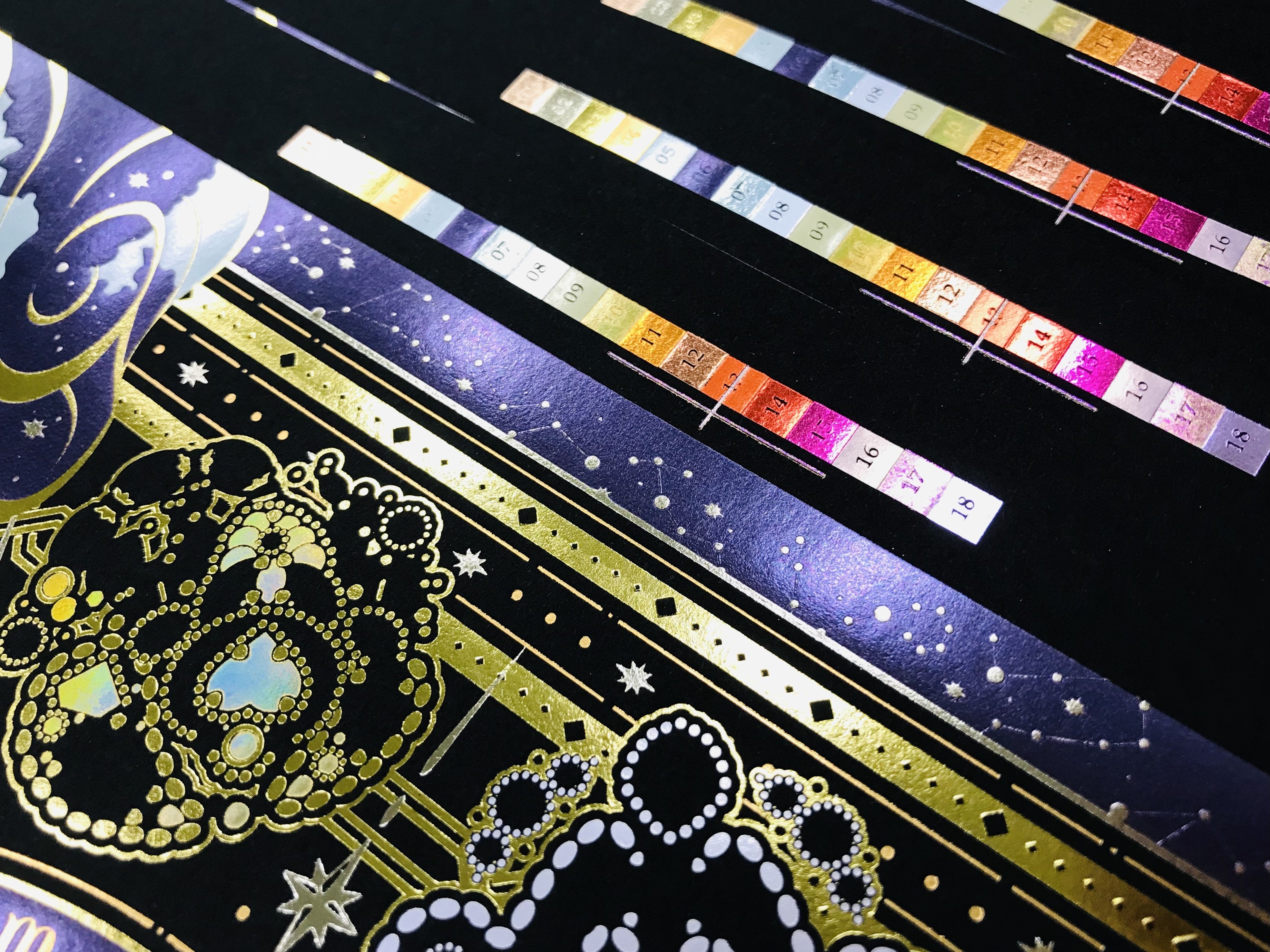 ブロッターアート 橋本周延「雪月花の内」限定印刷品 印刷加工最良コレクションに 前編】「箔押し25色＋彫刻エンボス加工 アートポスター 製作