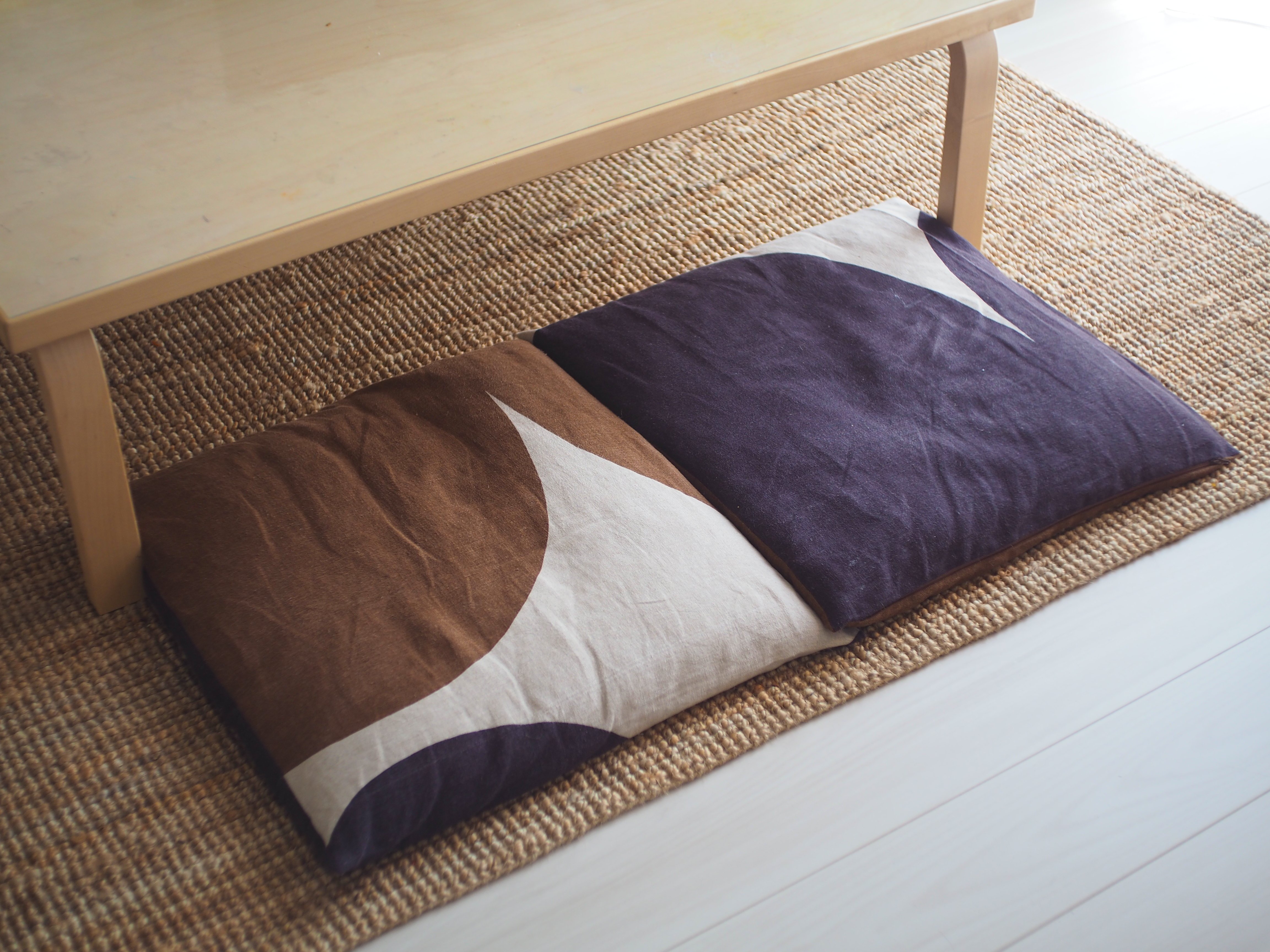 ハンドメイド記録】マリメッコのHarkaで座布団カバー｜atete