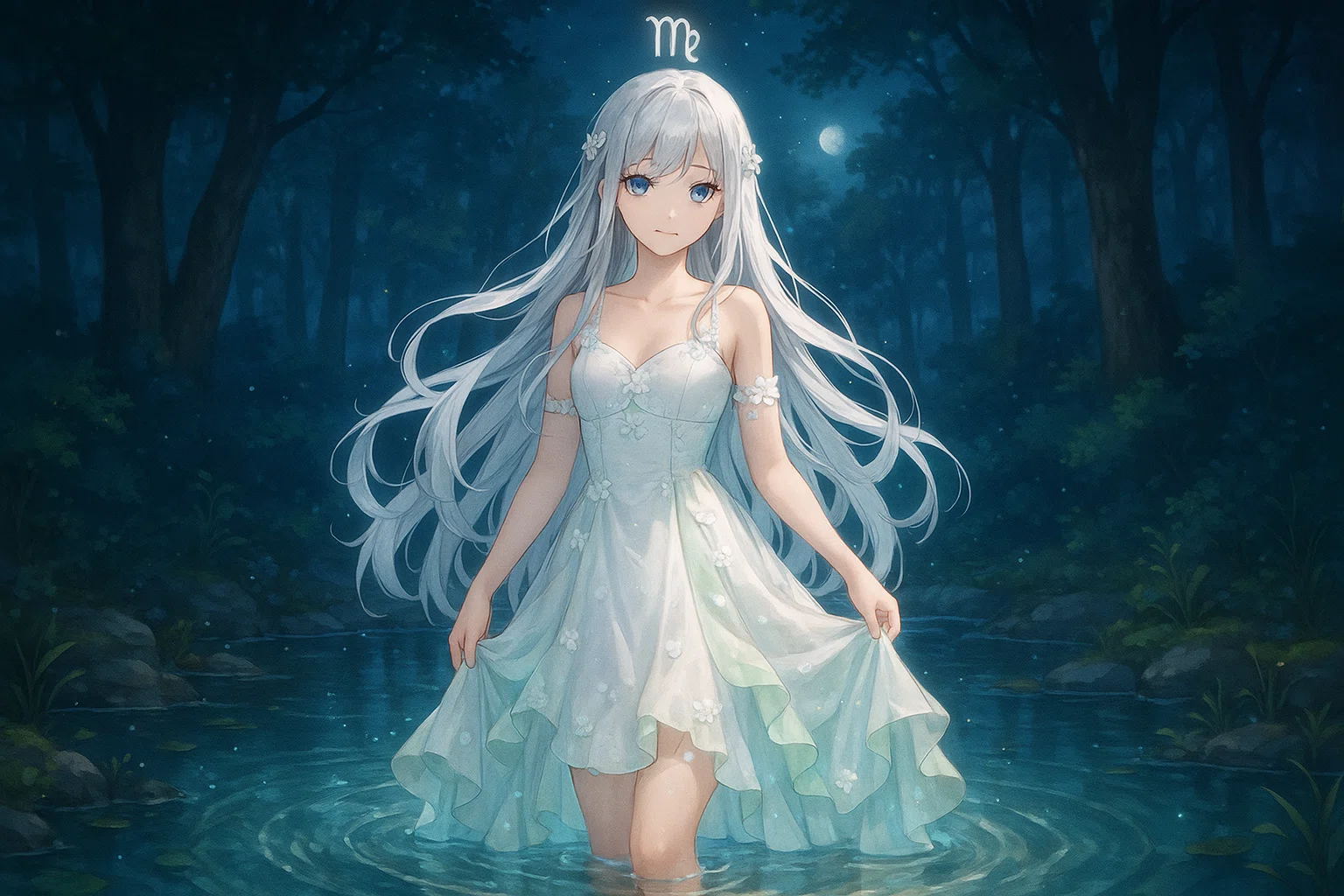 プロンプト無料公開 #001】12星座の乙女：清らかな乙女座【AIイラスト