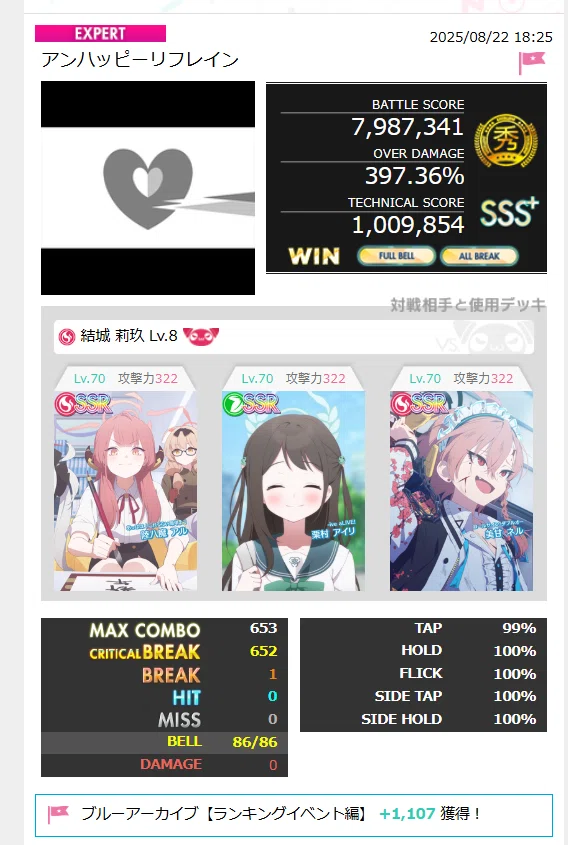 オンゲキ】ブルーアーカイブコラボランキングイベントの効率デッキと