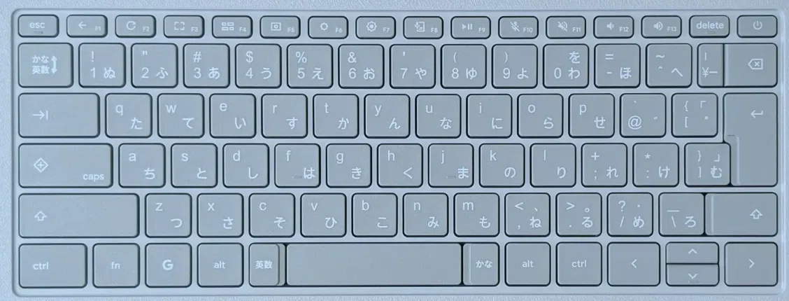 Chromebook かな入力に設定した。｜ななし