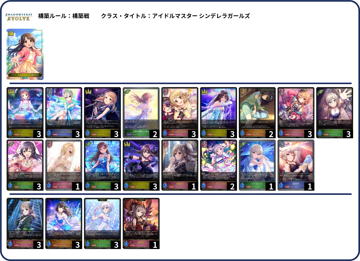 シャドウバース エボルヴ デレマス　2弾　LG以下3コン シャドウバース エボルヴ デレマス 2弾 LG以下3コン-公式オンライン
